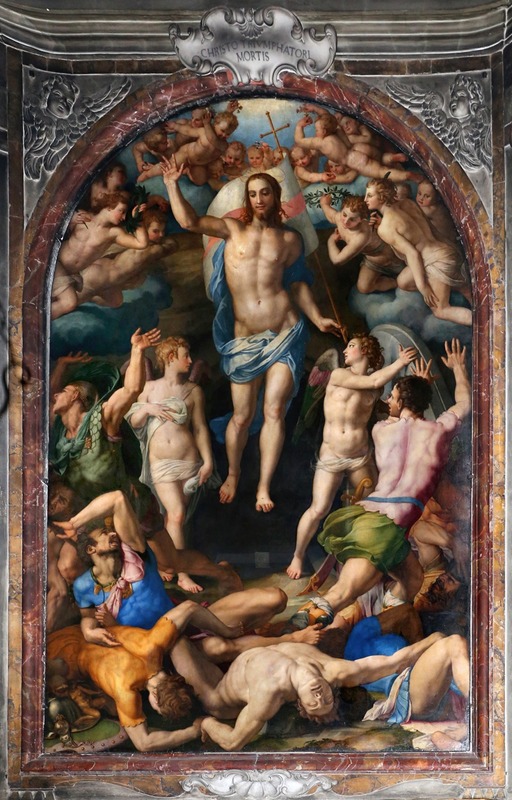 Agnolo Bronzino's 'Resurrection of Christ' depicts a dramatic scene of Christ rising from the dead.