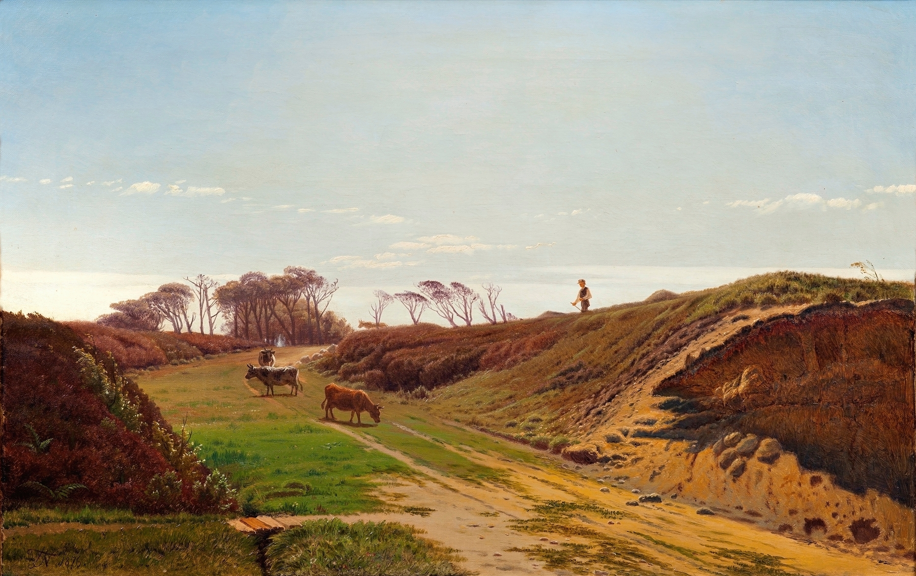 A country lane in Northern Jutland, oil on canvas by Thorvald Niss