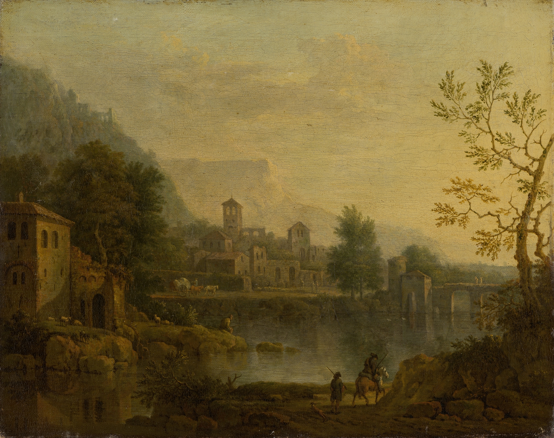 Italian Landscape, by Jan van Huysum, public domain