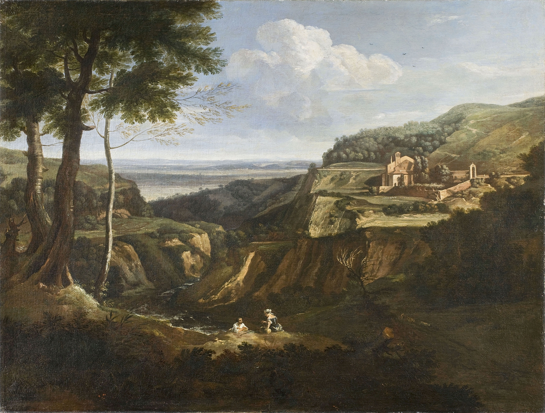 View of the Hermitage of Camaldoli near Frascati, by Gaspard Dughet, public domain