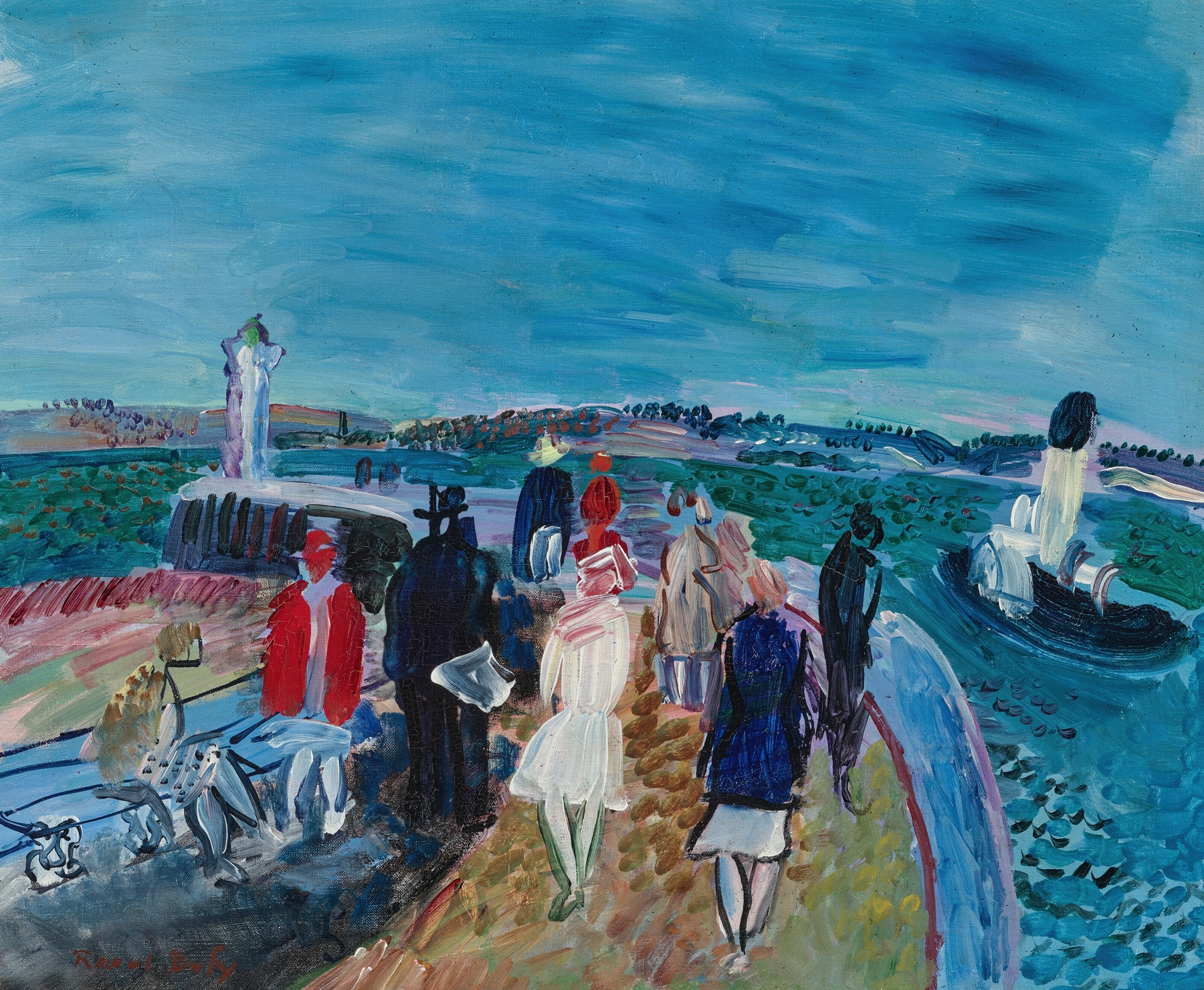 La jetée à Honfleur, by Raoul Dufy, public domain