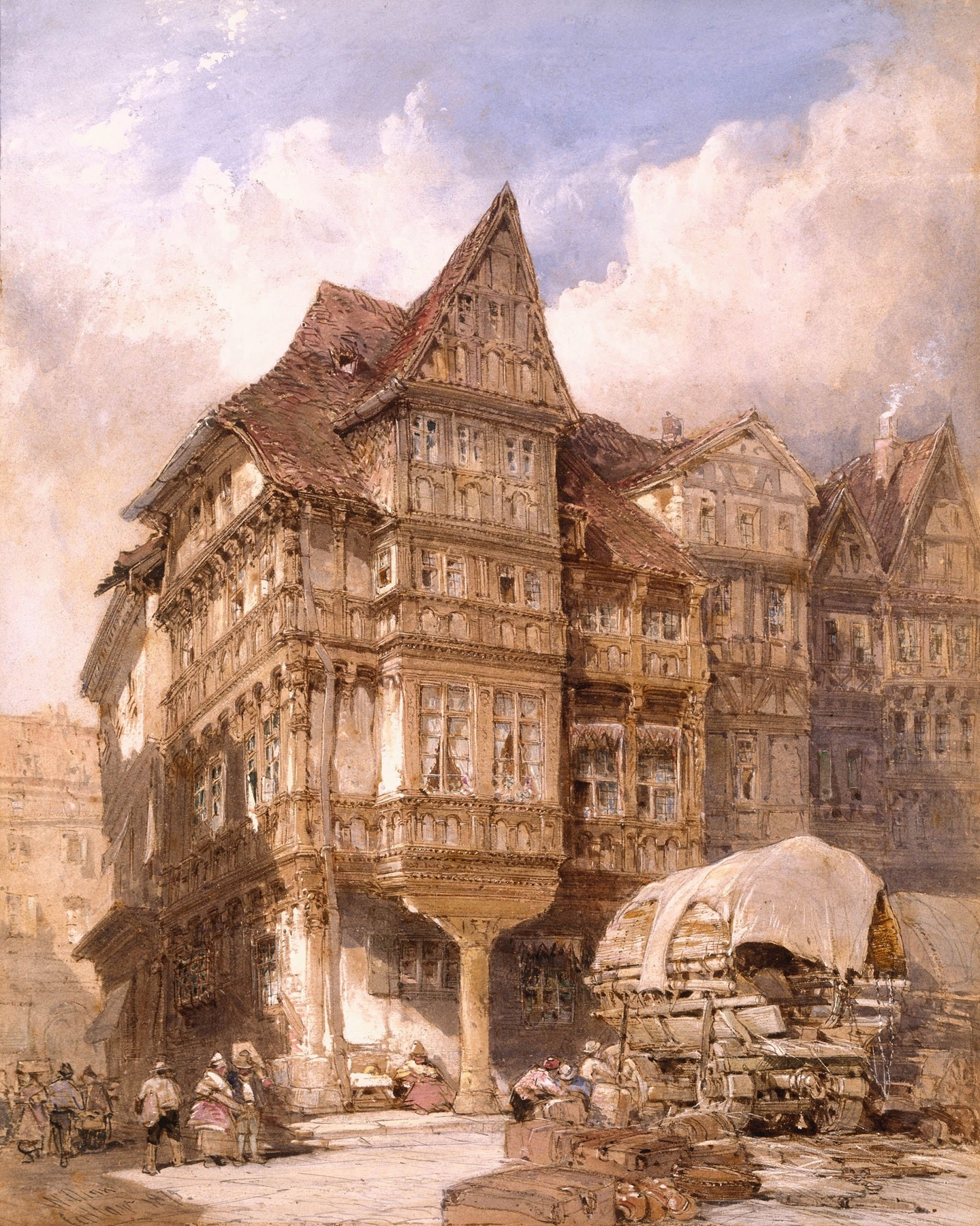 Albrecht Durer’s House at Nuremberg, by William Callow, public domain