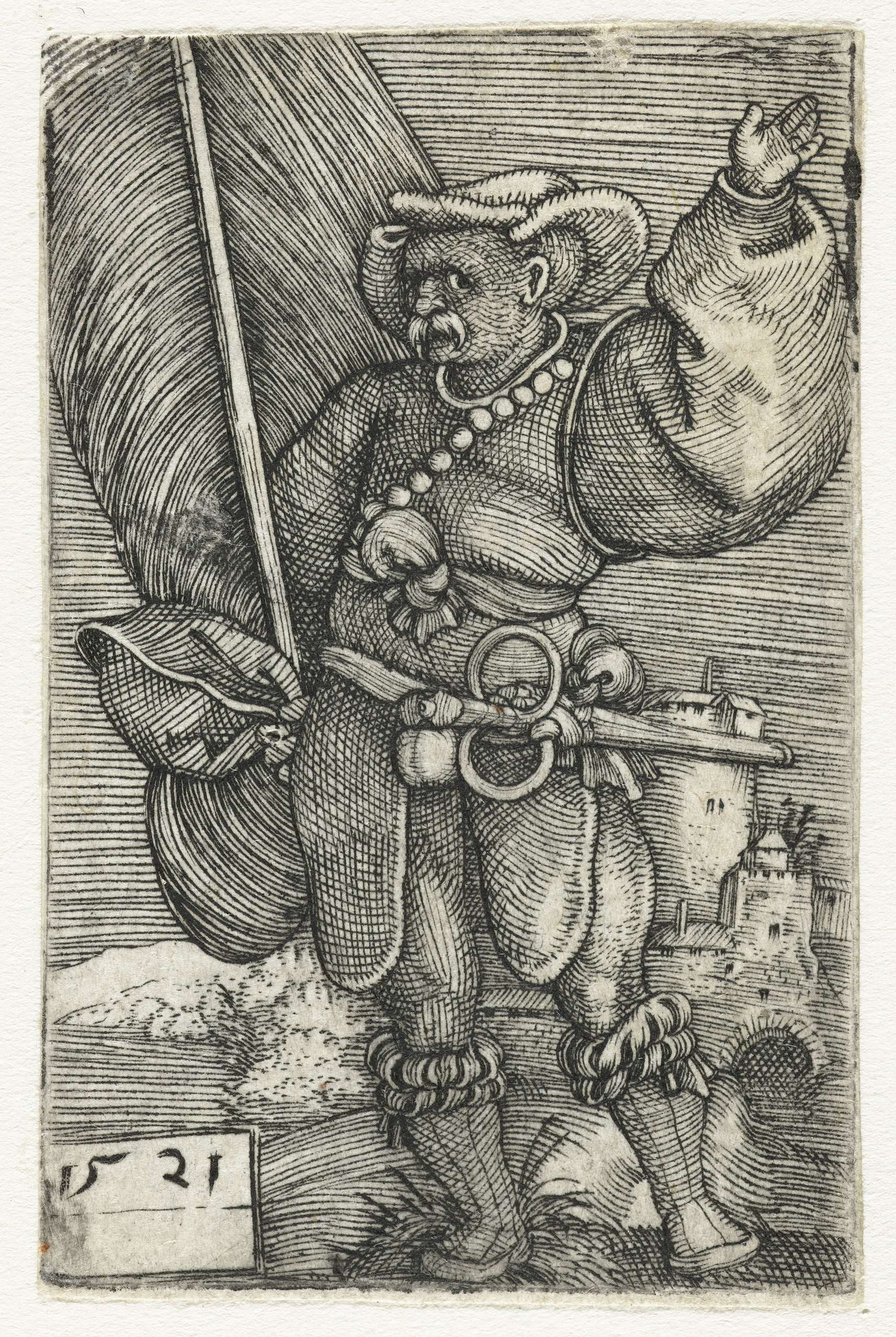 Vaandeldrager, by Barthel Beham, public domain
