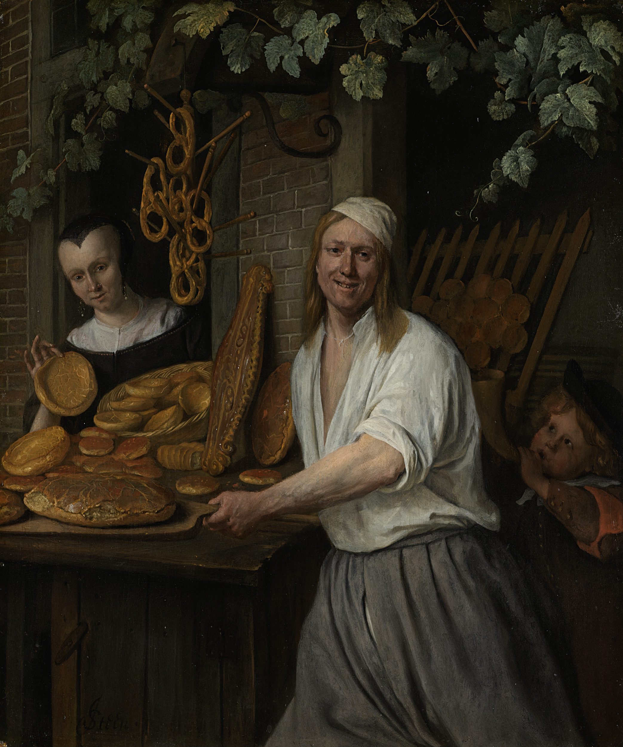 Baker’s Couple Arent Oostwaard and Catharina Keizerswaard, by Jan Havicksz. Steen, public domain