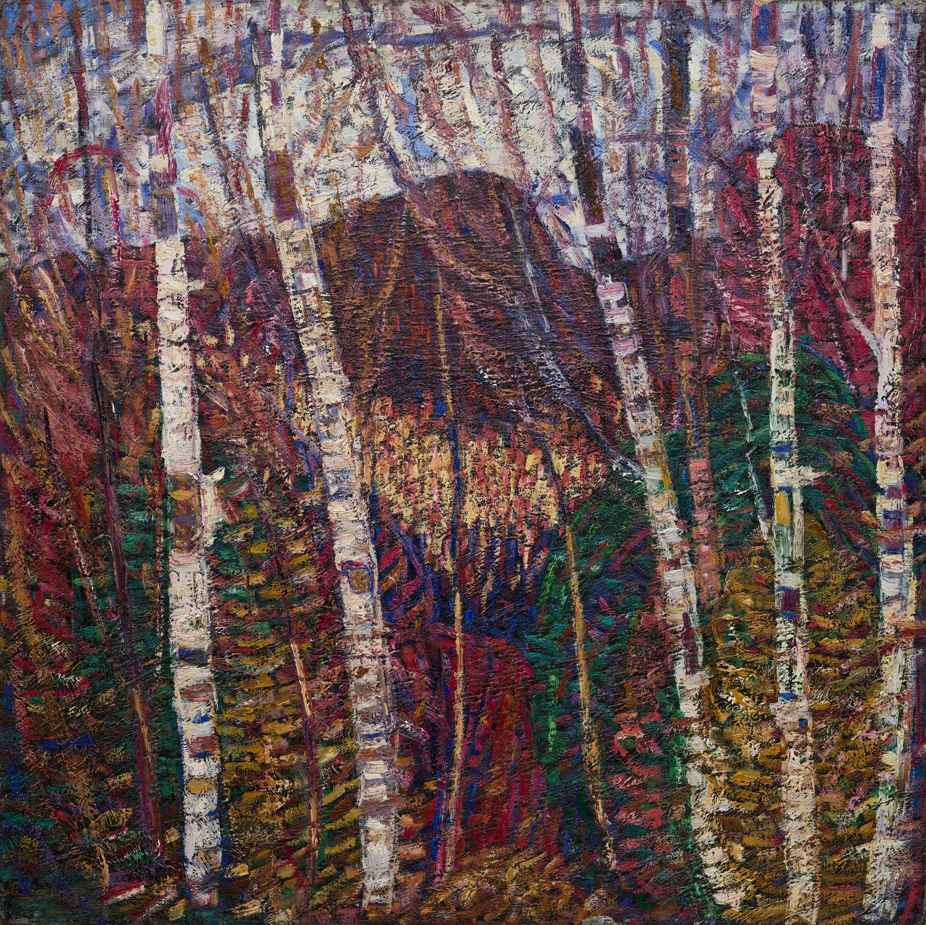 White Birches, by Marsden Hartley, public domain