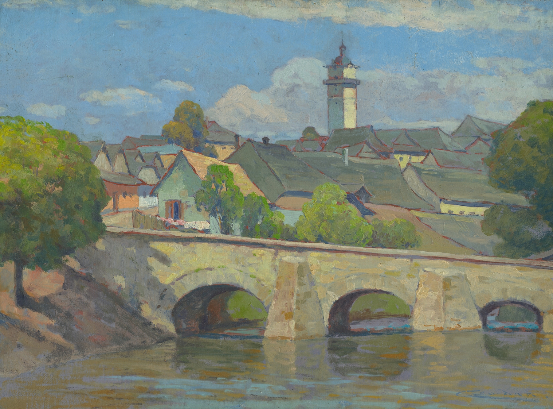 A small town in Spiš, by Ľudovít Čordák, public domain
