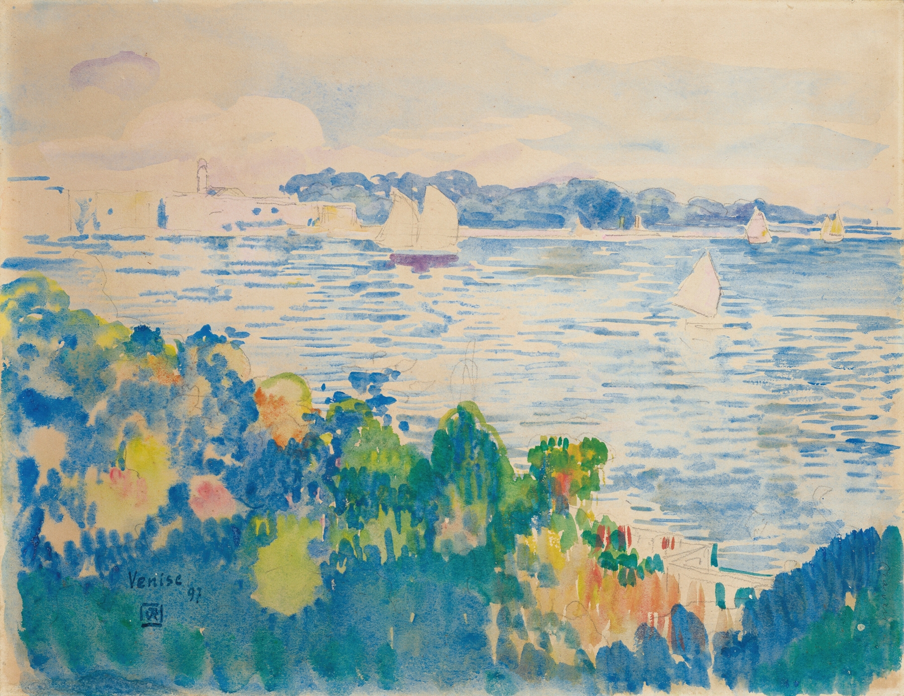 Venise, by Theo van Rysselberghe, public domain