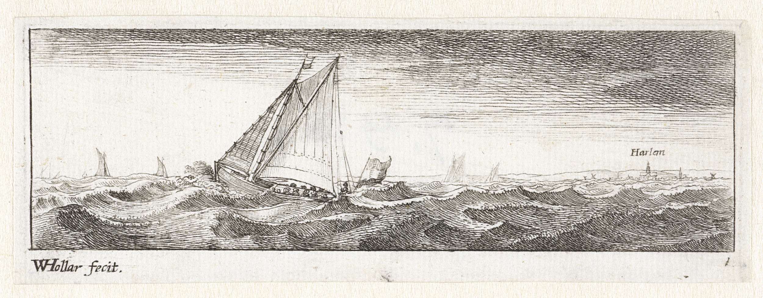 Boten op het Haarlemmermeer, by Wenceslaus Hollar, public domain