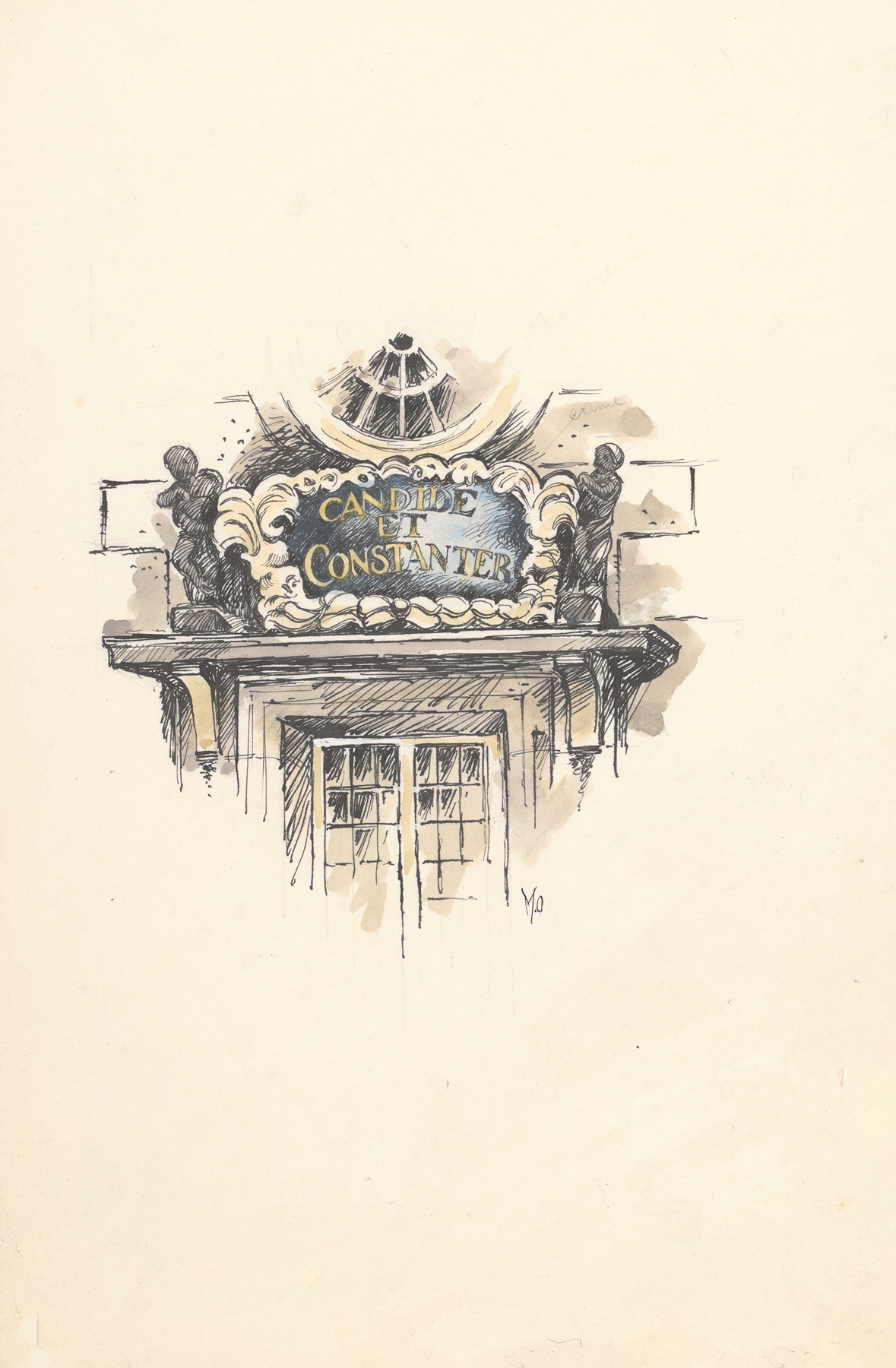 Wapenspreuk, Candide et Constanter, boven de ingang van het stadhuis van Enkhuizen., by Maarten Oortwijn, public domain