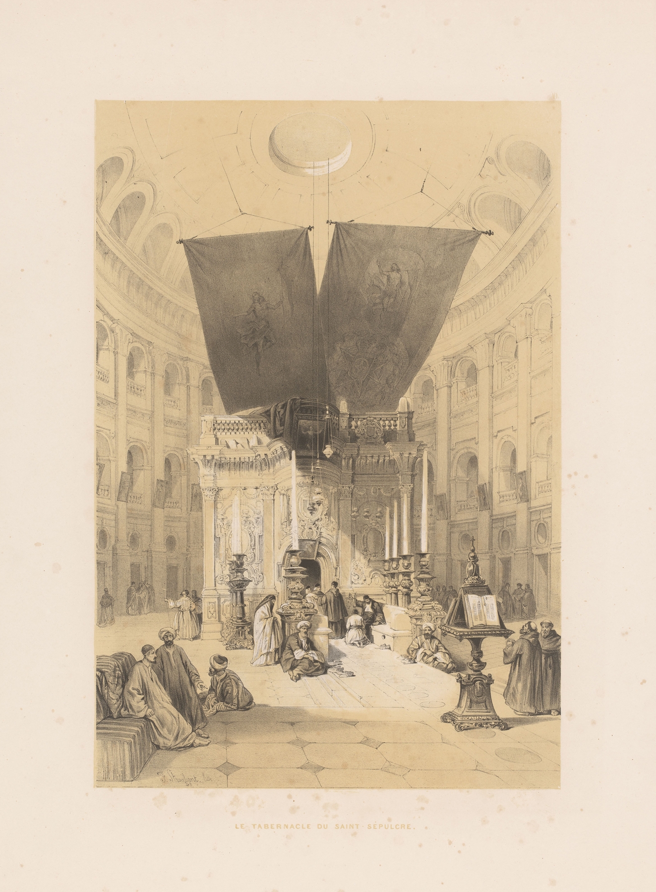 Le tabernacle du Saint-Sépulcre, oil on canvas by François Stroobant
