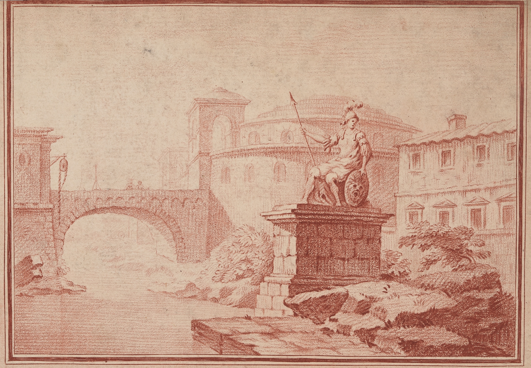 Ier Vue de Rome by Jean-François Janinet, etching depicting ancient architecture and ruins