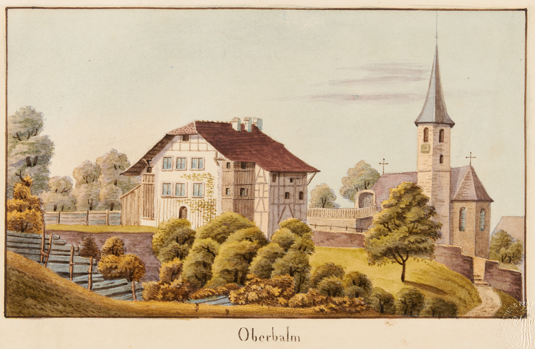 Oberbalm by Jakob Samuel Weibel, Post-Impressionism, landscape with vibrant colors.
