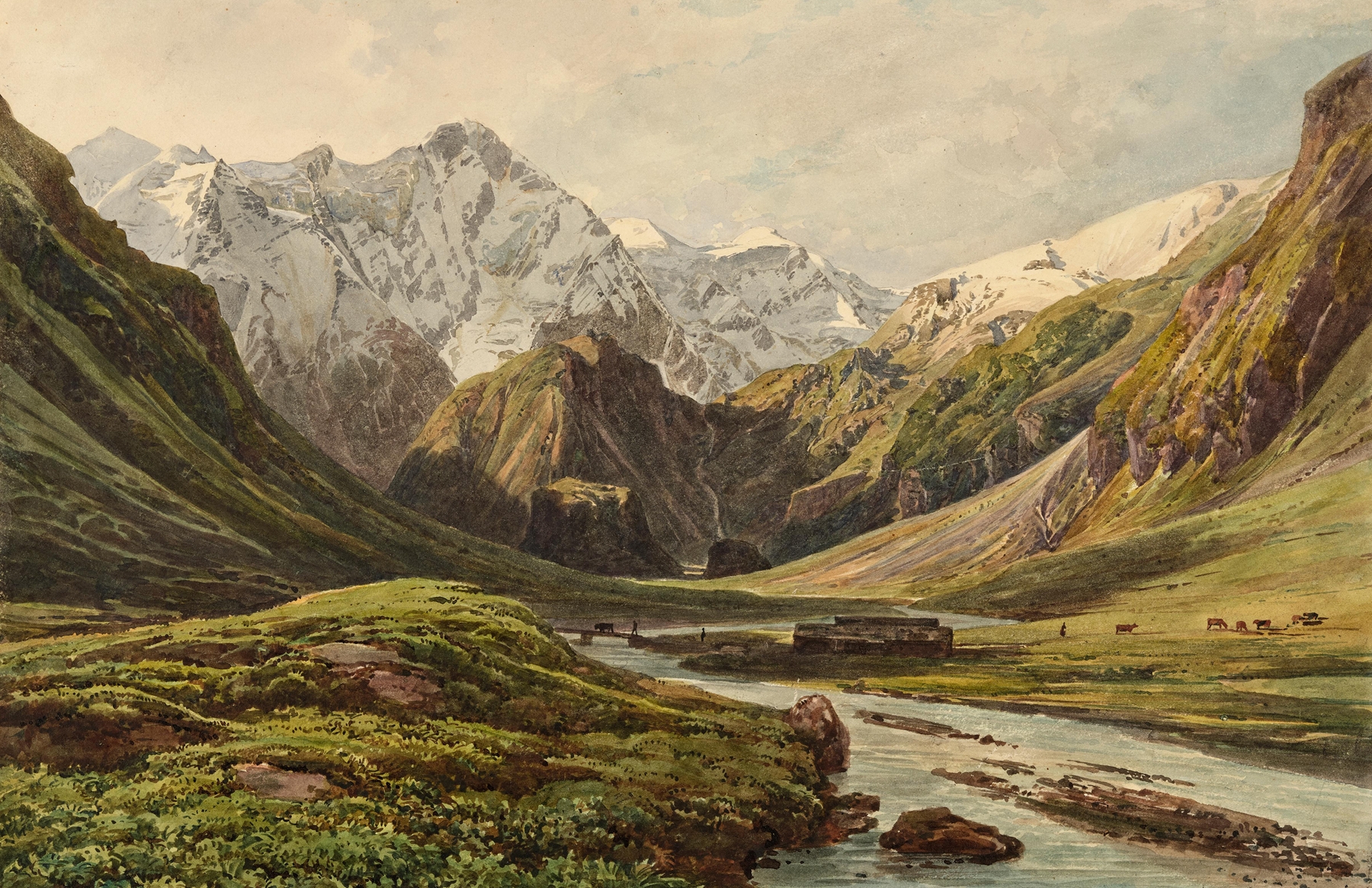 Wasserfall-Alpe im Kapruner Thale, by Thomas Ender, public domain