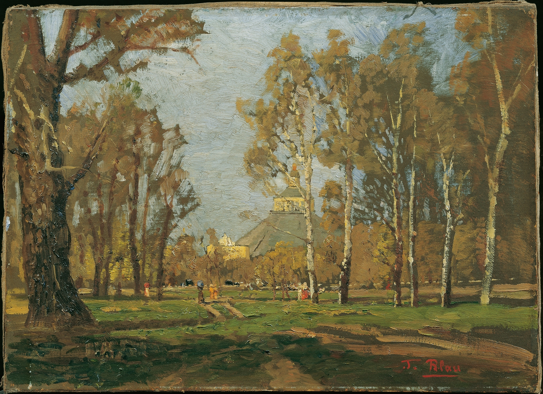 Im Prater bei der Rotunde, by Tina Blau, public domain