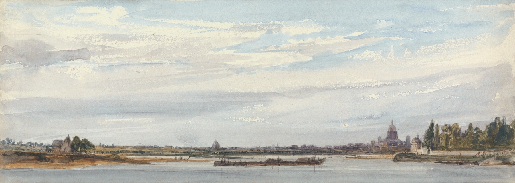 View of Paris from Charenton, by William Callow, public domain