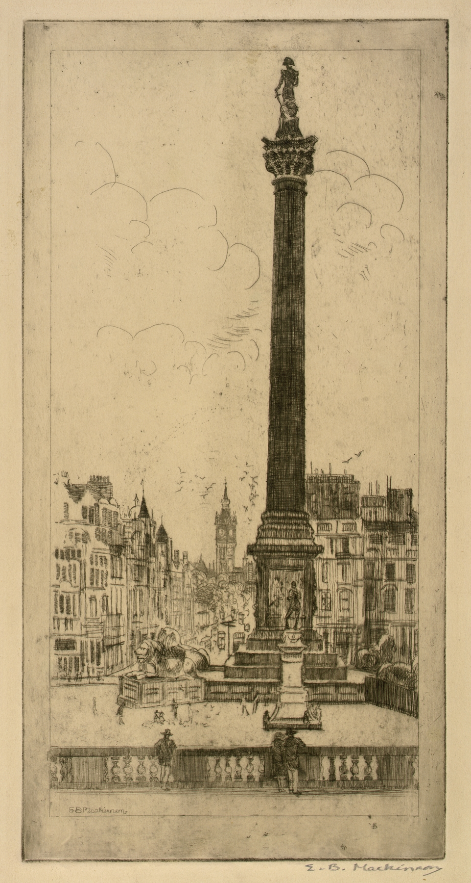 Nelson’s Monument, by Esther Blaikie MacKinnon, public domain