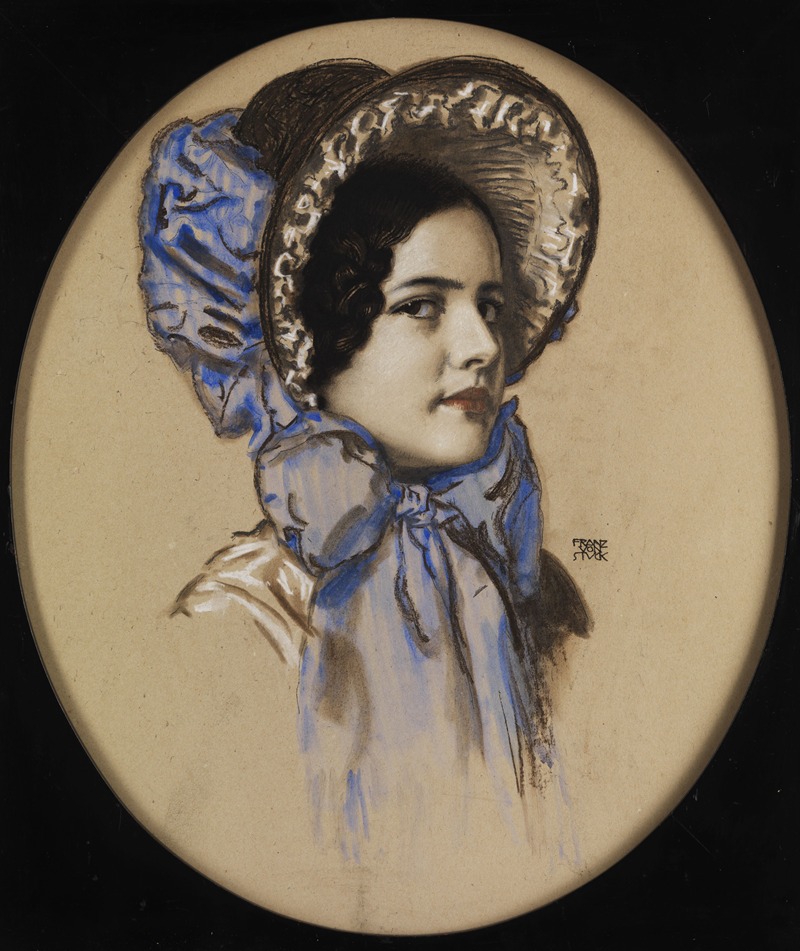 A portrait of Mary by Franz von Stuck, showcasing her unique features and the artist's distinctive style.