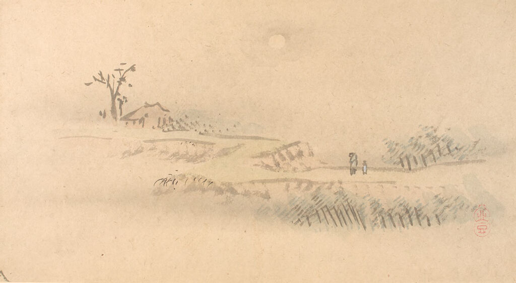 One of Six Views of Atsugi, by Watanabe Kazan, public domain