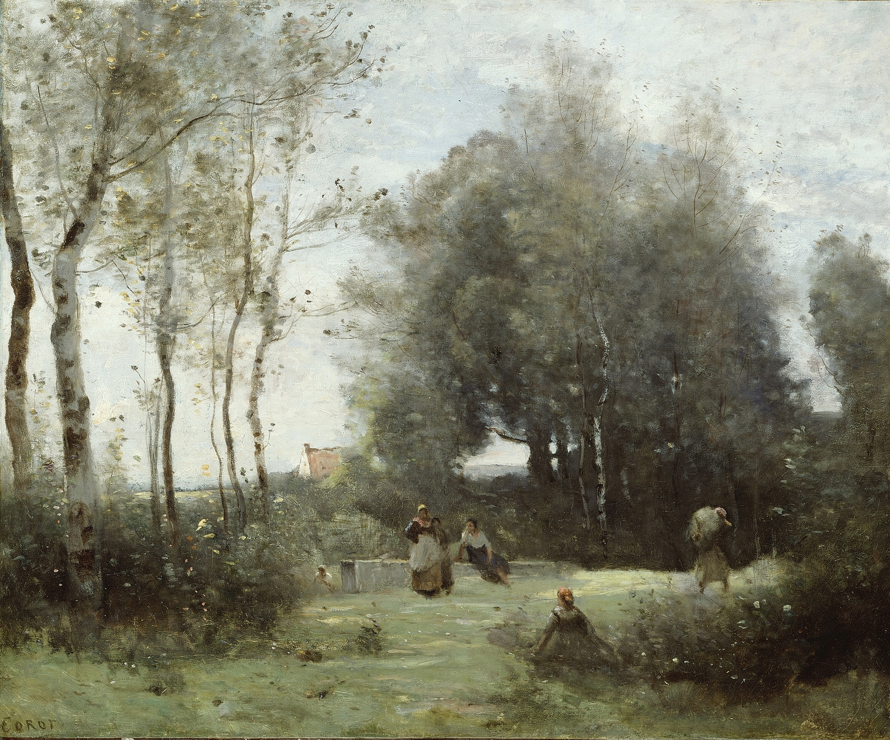 Arleux-Palluel, The Bridge of Trysts, by Jean-Baptiste-Camille Corot, public domain