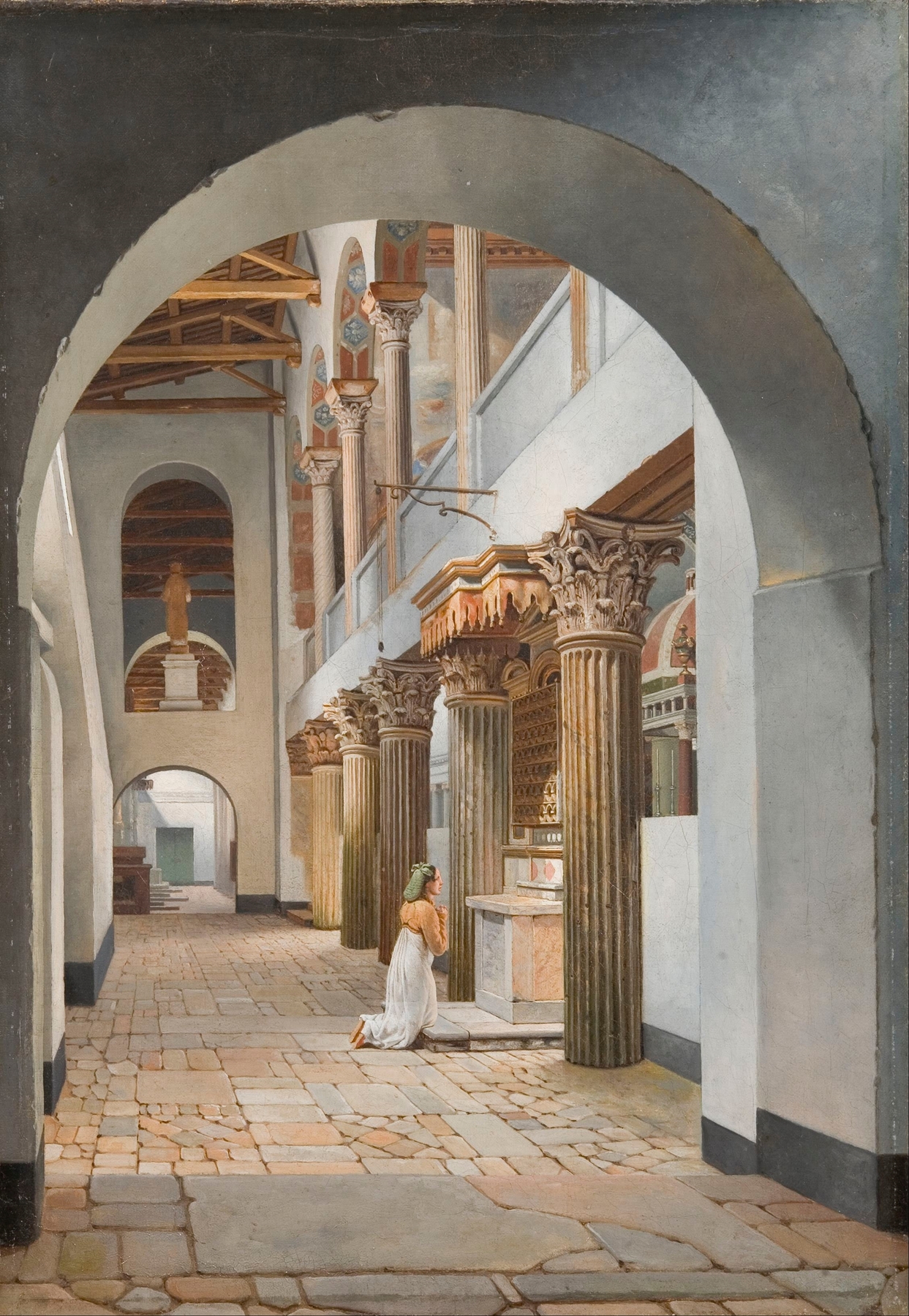 View of the Church of San Lorenzo fuori le Mura, by Christoffer Wilhelm Eckersberg, public domain