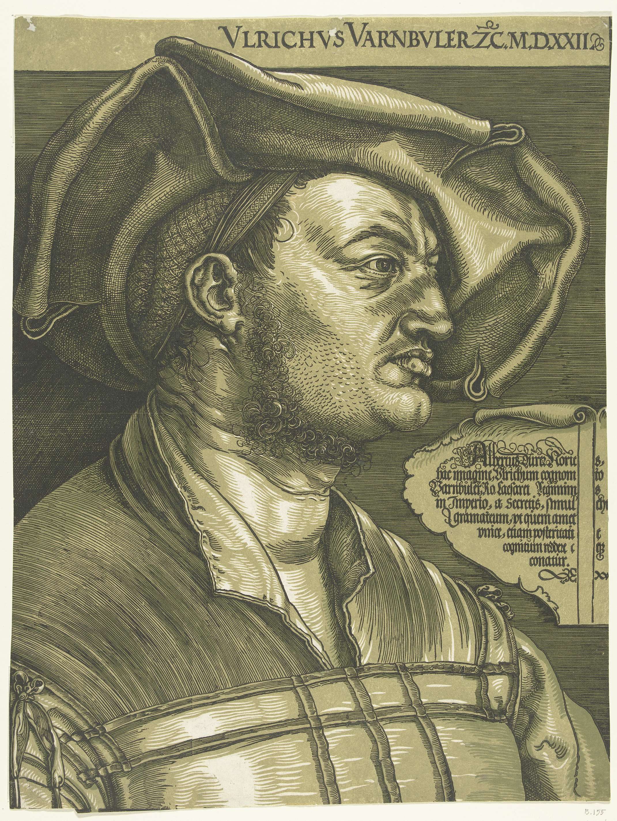 Portrait of Ulrich Varnbüler, wood medium, by Albrecht Dürer