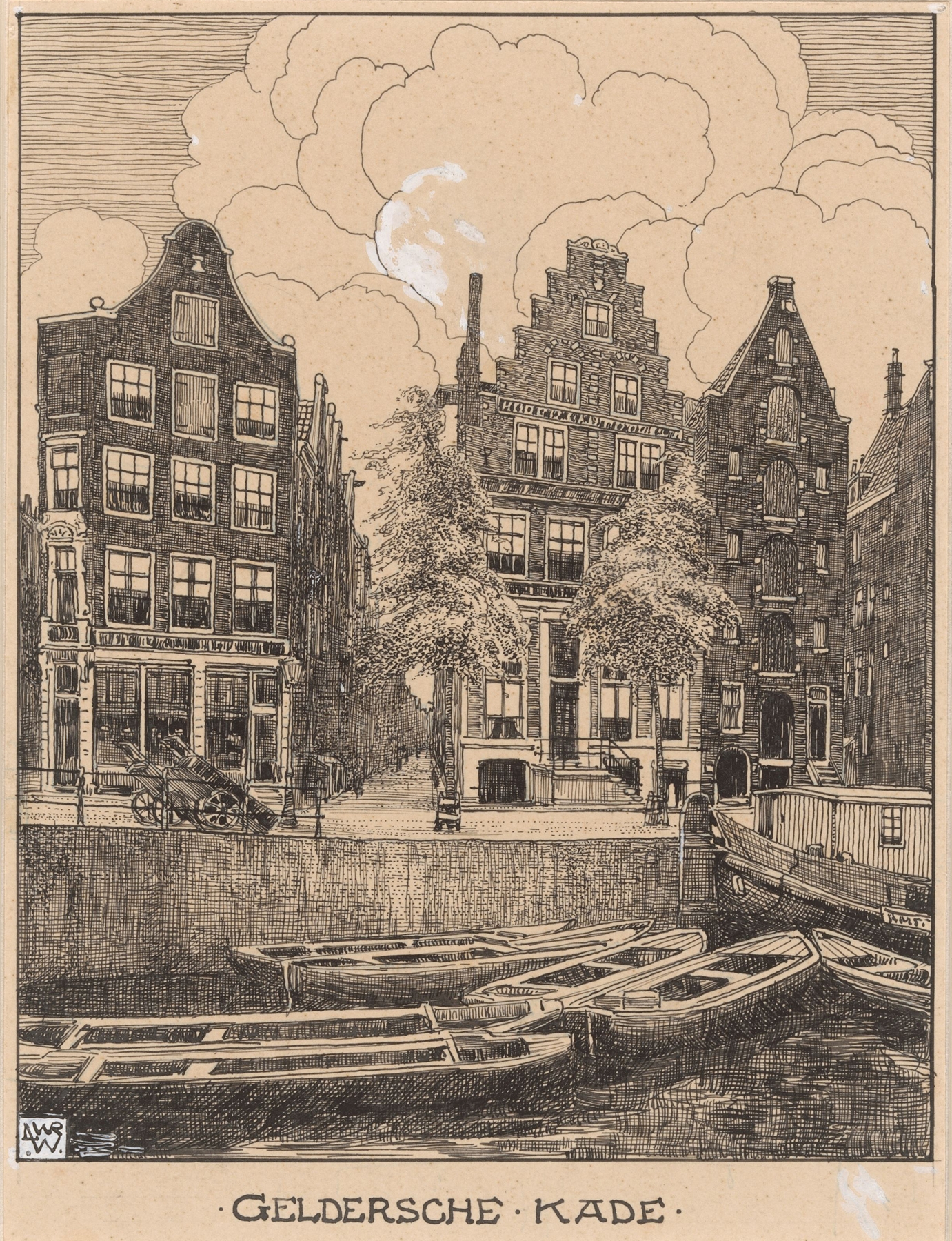 De Gelderse Kade te Amsterdam, by Willem Wenckebach, public domain