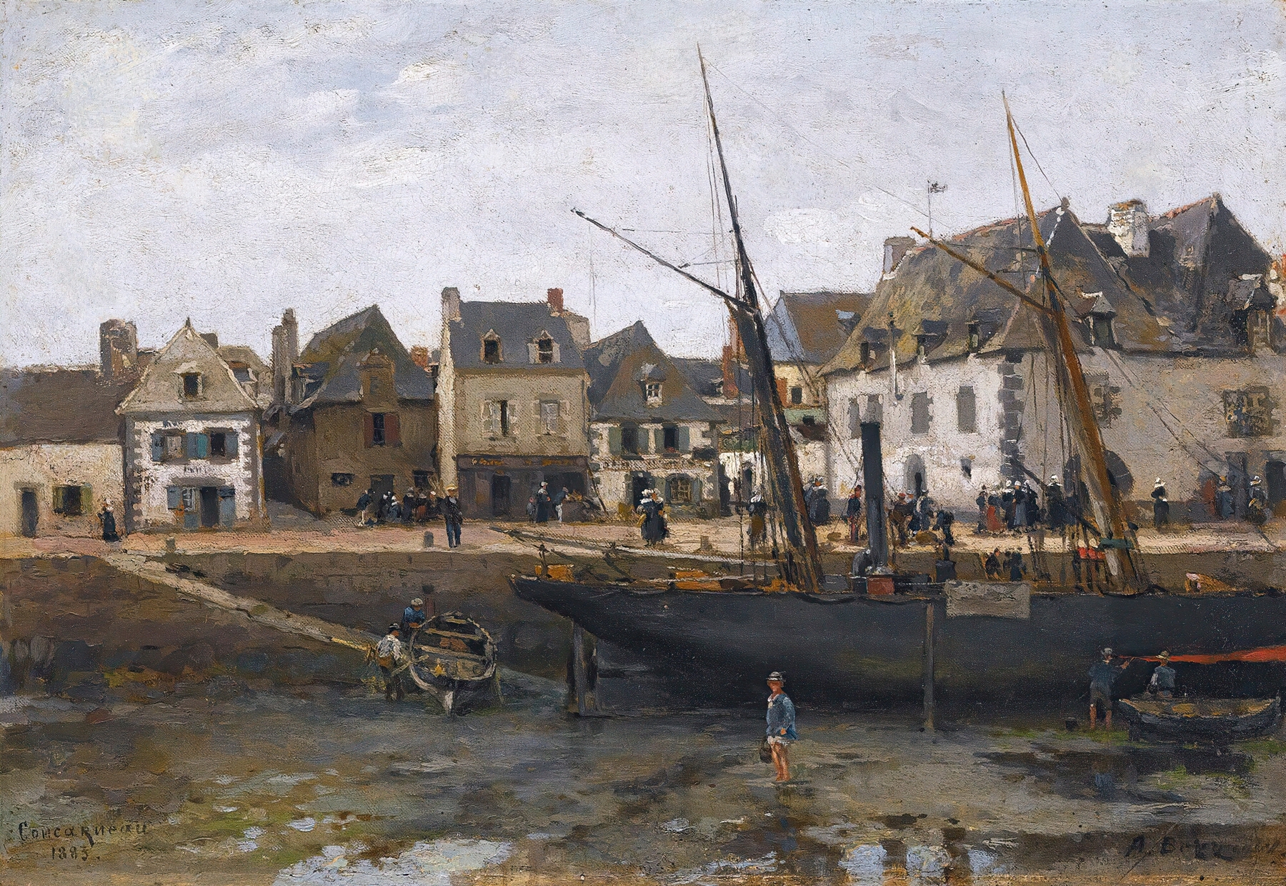 View Of Concarneau, by Alexander Karlovich Beggrov, public domain