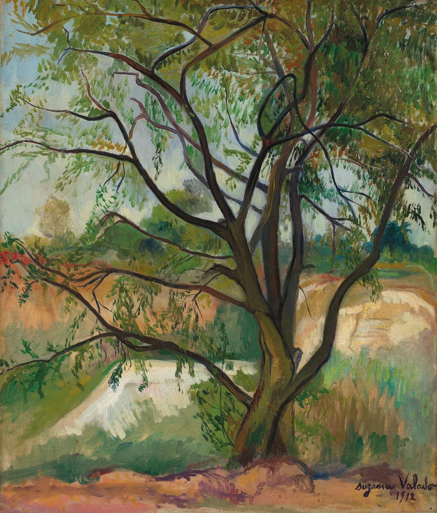 L’arbre by Suzanne Valadon, depicting a tree in oil painting.