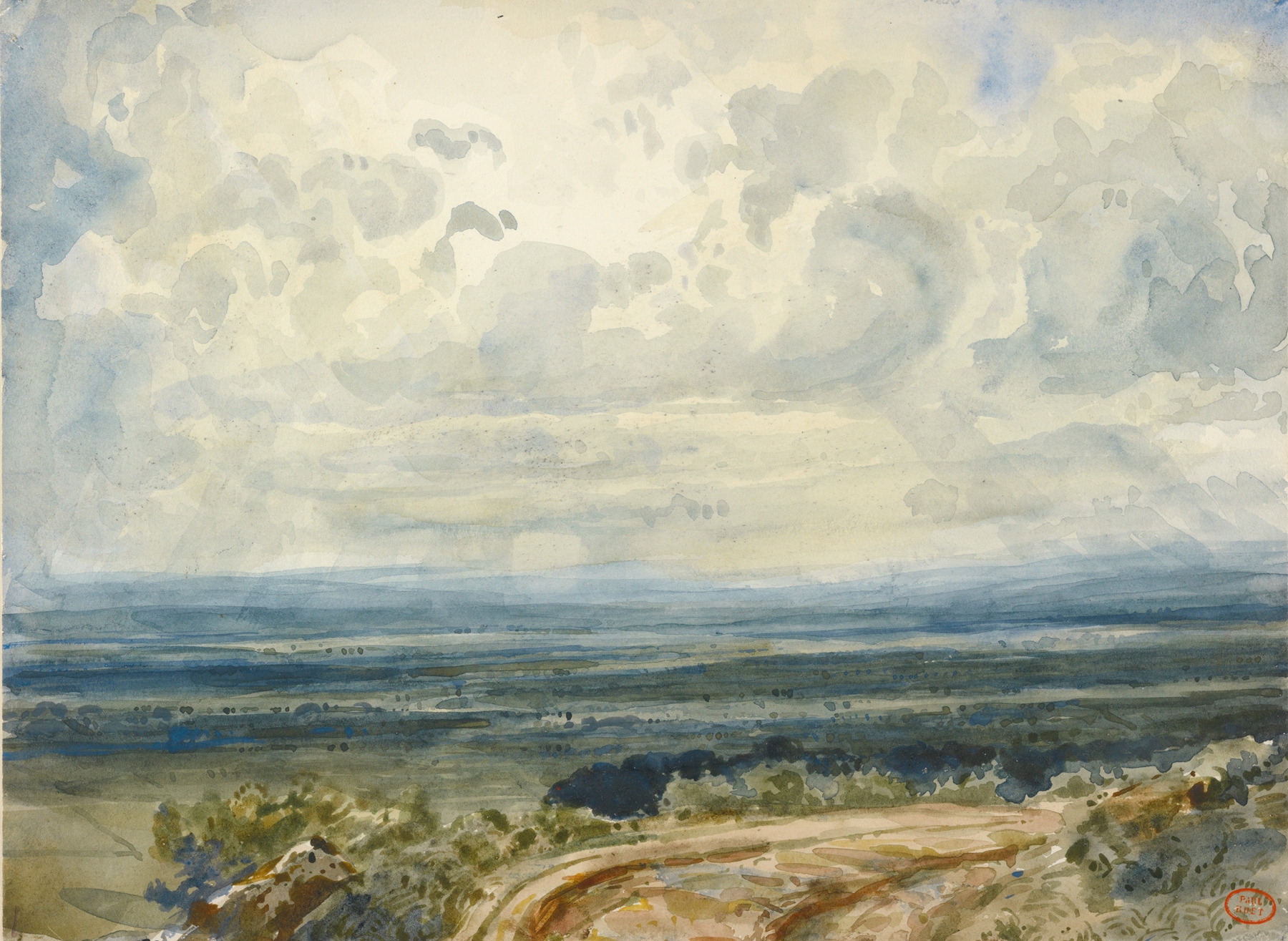 View of a valley in Normandy, oil on canvas by Paul Huet
