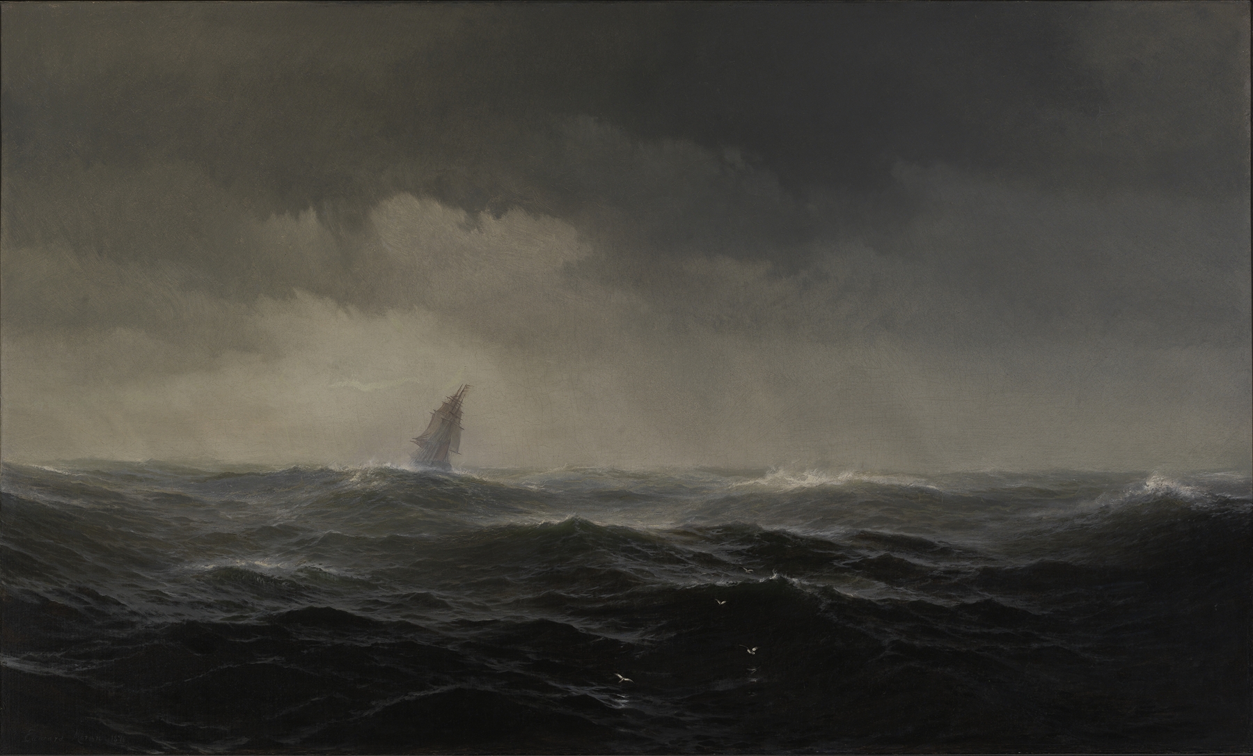 The Sea, by Edward Moran, public domain