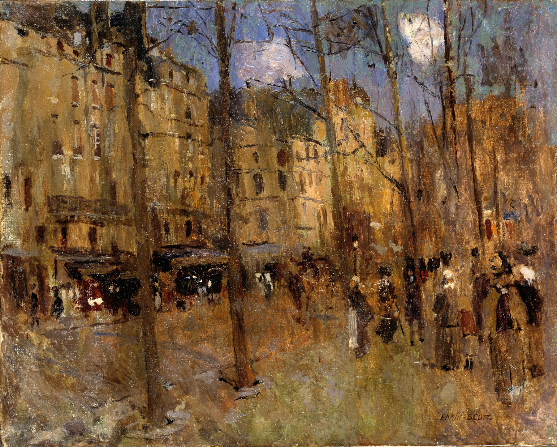 Boulevard St. Germain, by Frank Edwin Scott, public domain