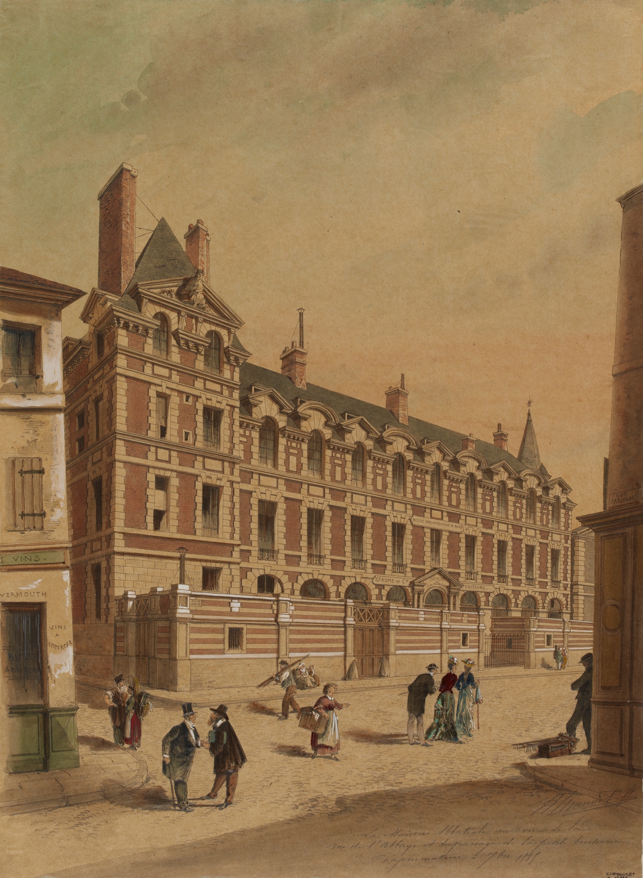 Architecture of Maison Abbatiale à l’angle de la rue de l’Abbaye by Jules-Adolphe Chauvet