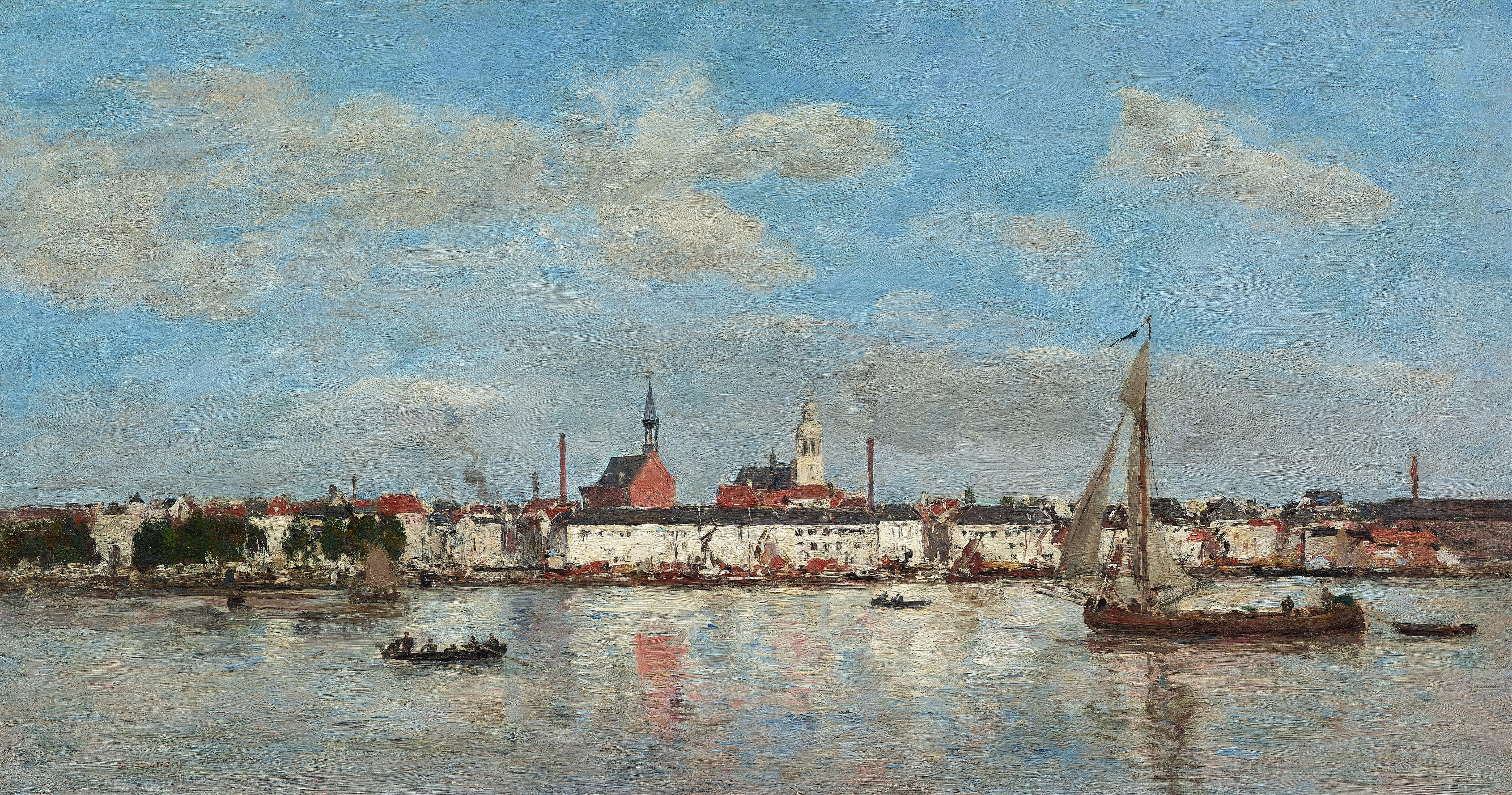 The Quay at Antwerp, by Eugène Boudin, public domain
