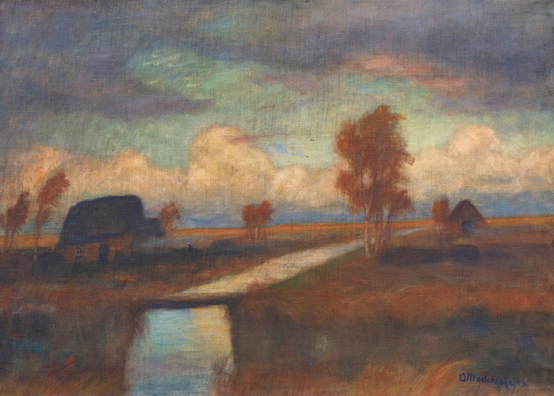 Moorlandschaft, by Otto Modersohn, public domain