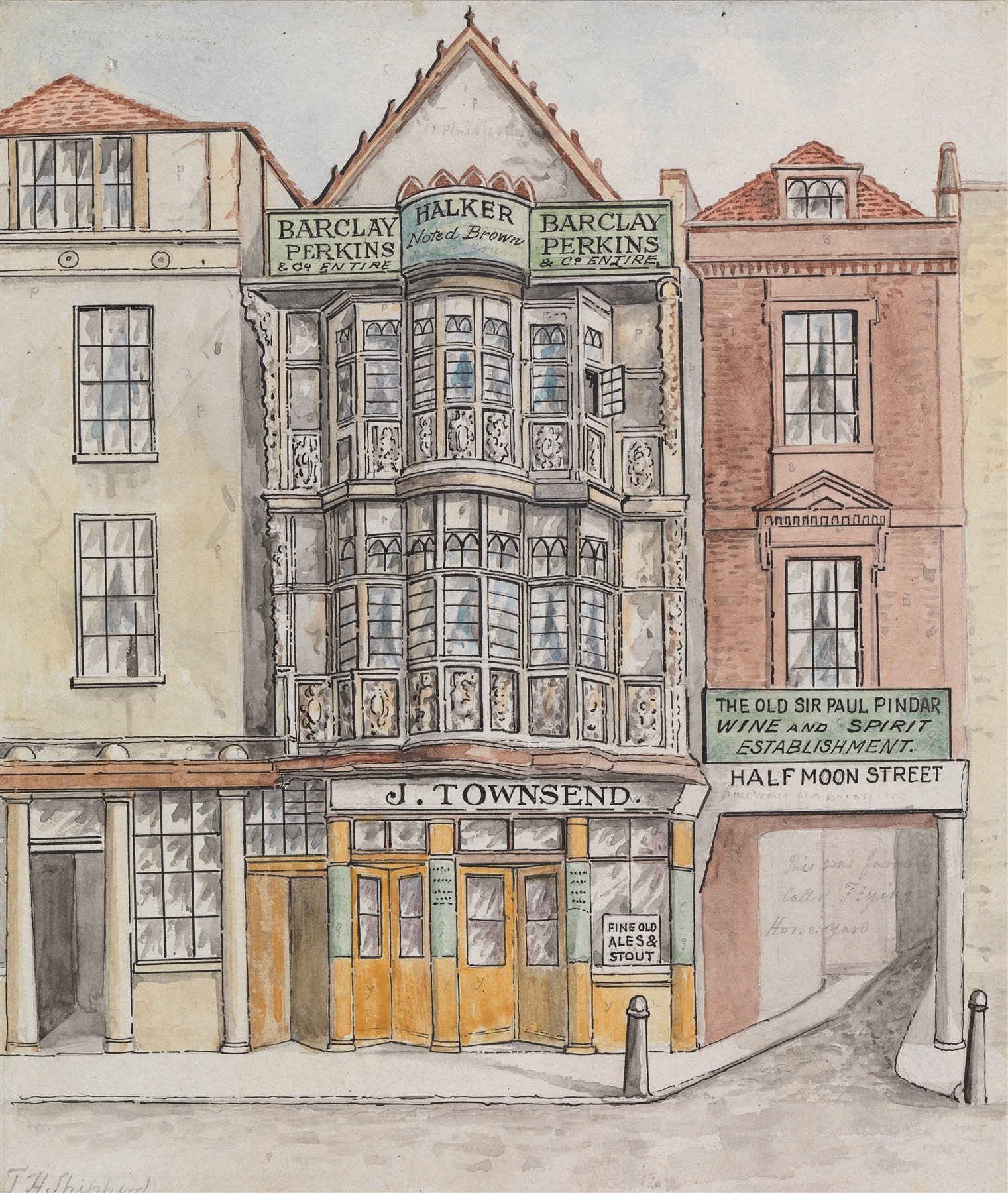 Sir Paul Pindar’s House, 1856, by Thomas Hosmer Shepherd, Victorian architecture