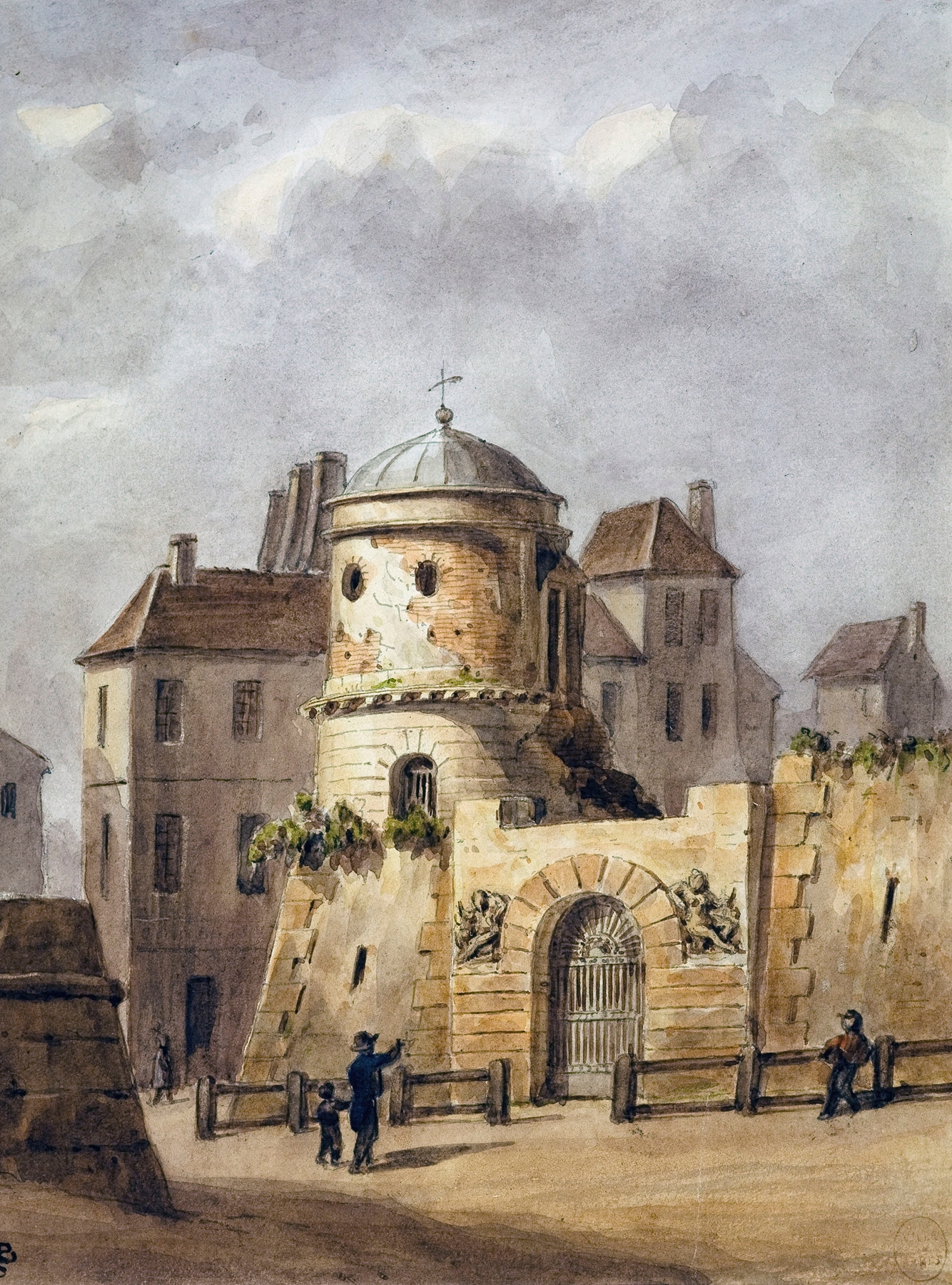 Le jardin de Beaumarchais, oil painting by Auguste-Sébastien Bénard, featuring vibrant garden foliage.