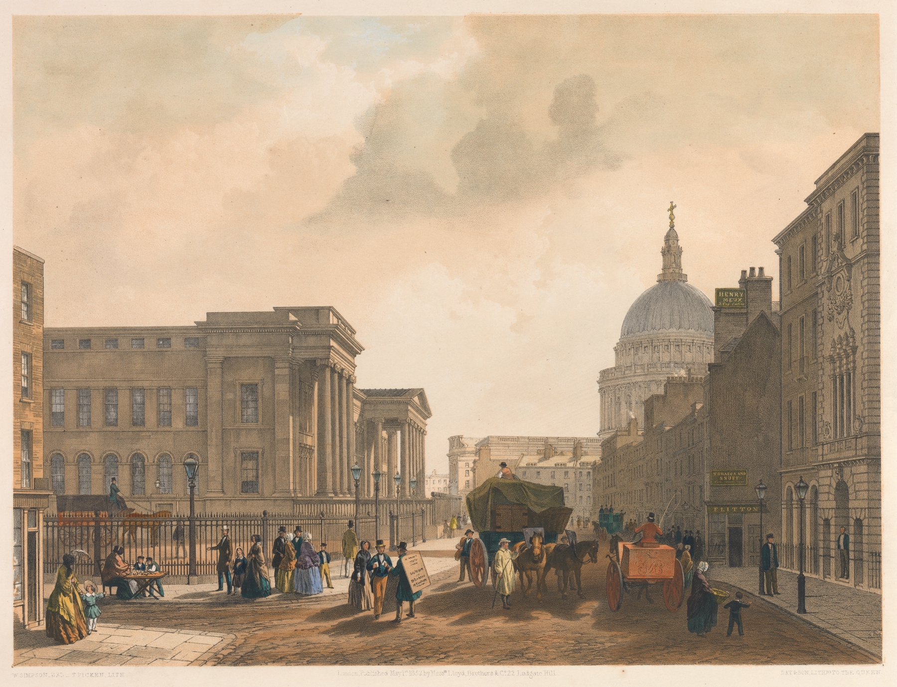 General Post Office, St. Martin’s le Grand, by William Simpson, public domain
