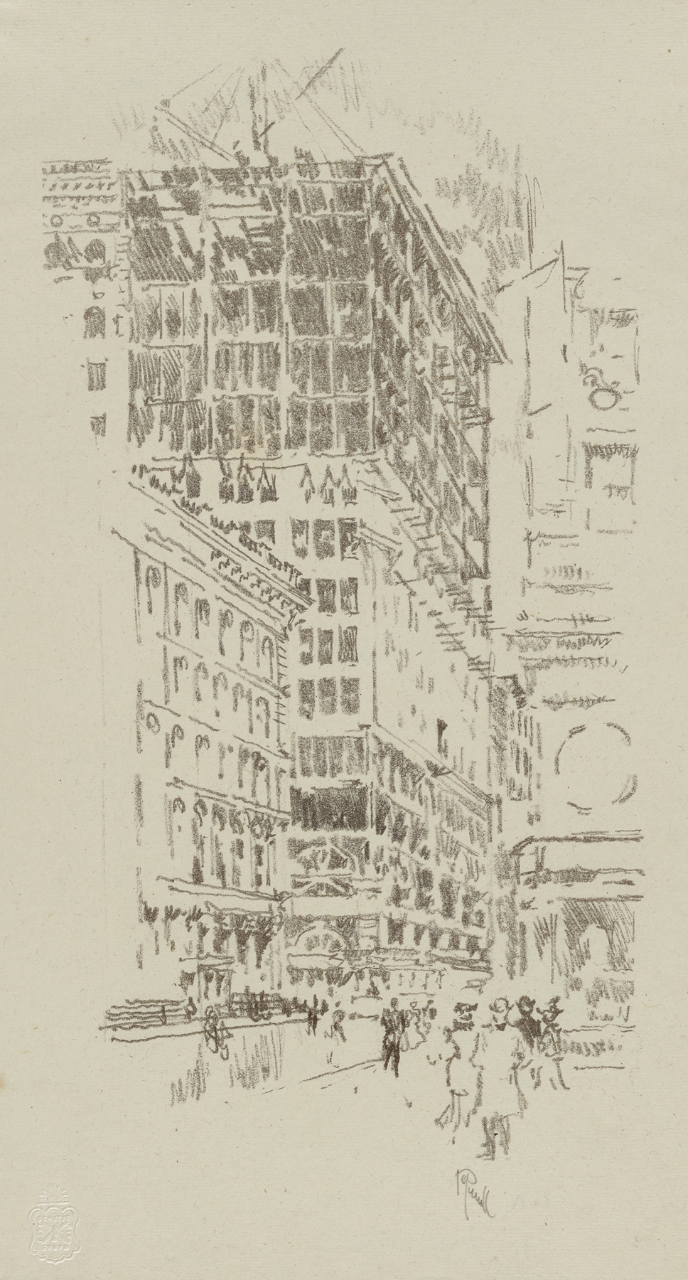 Building The Building, by Joseph Pennell, public domain