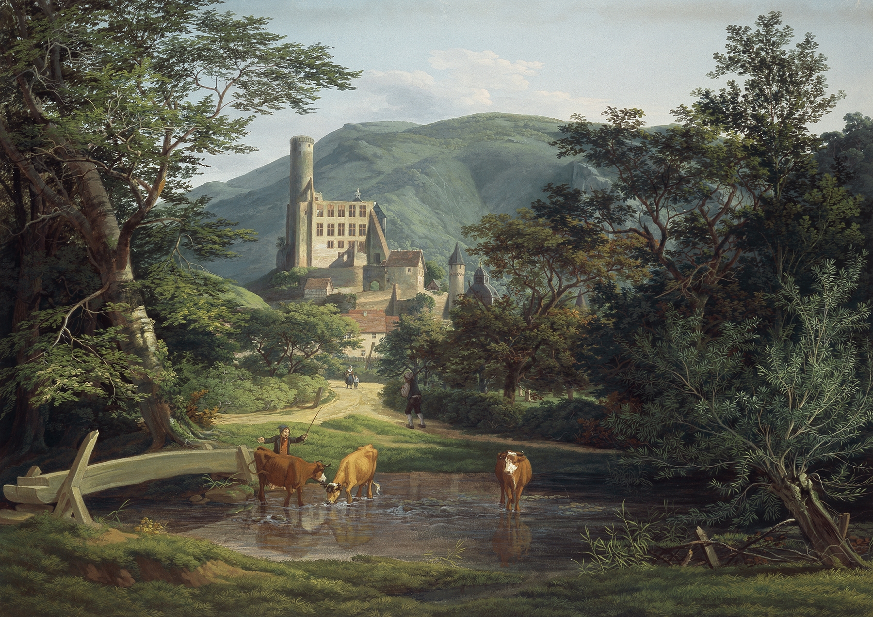 Ansicht der Burg Eppstein im Taunus, by Anton Radl, public domain