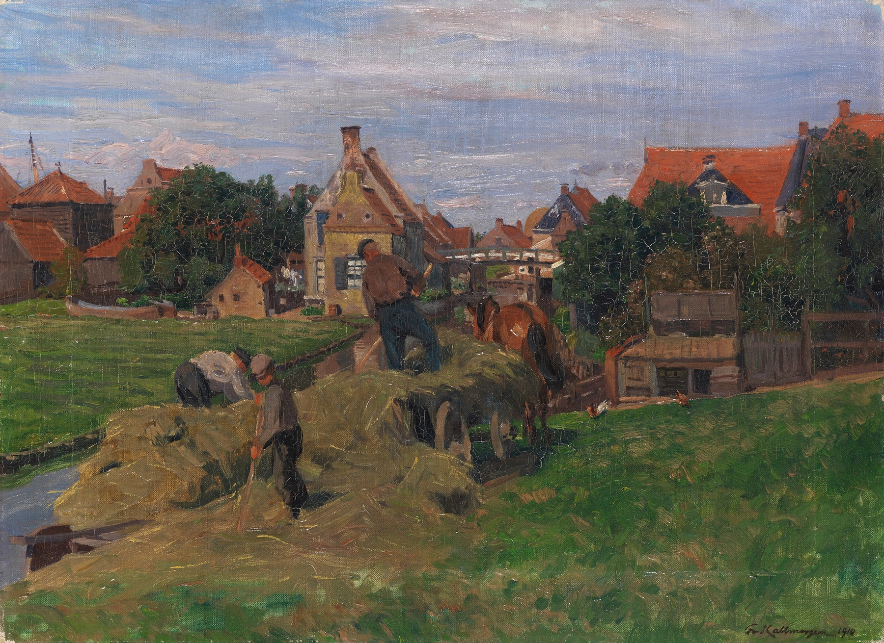 Heuernte (Holland), by Friedrich Kallmorgen, public domain
