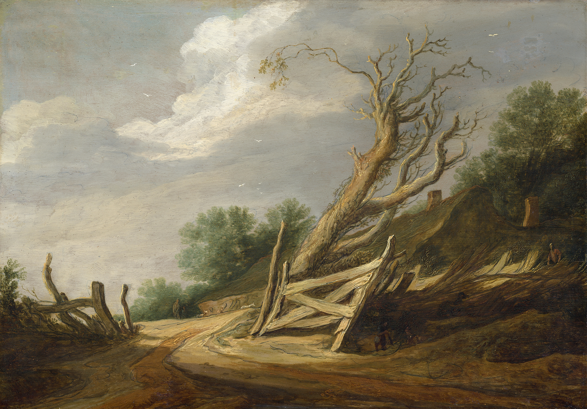 Landscape with Open Gate, by Pieter de Molijn, public domain
