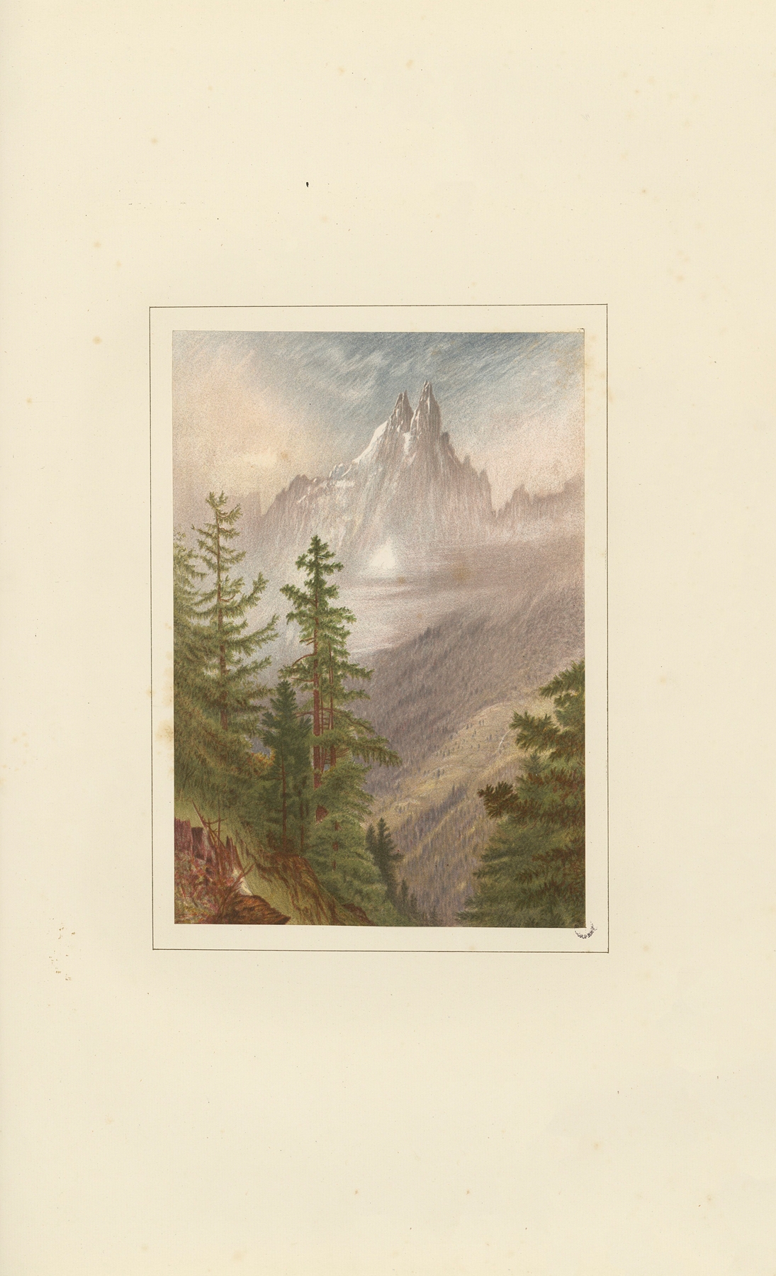 Landscape depicting mountains and sky, oil painting by Elijah Walton, 1867