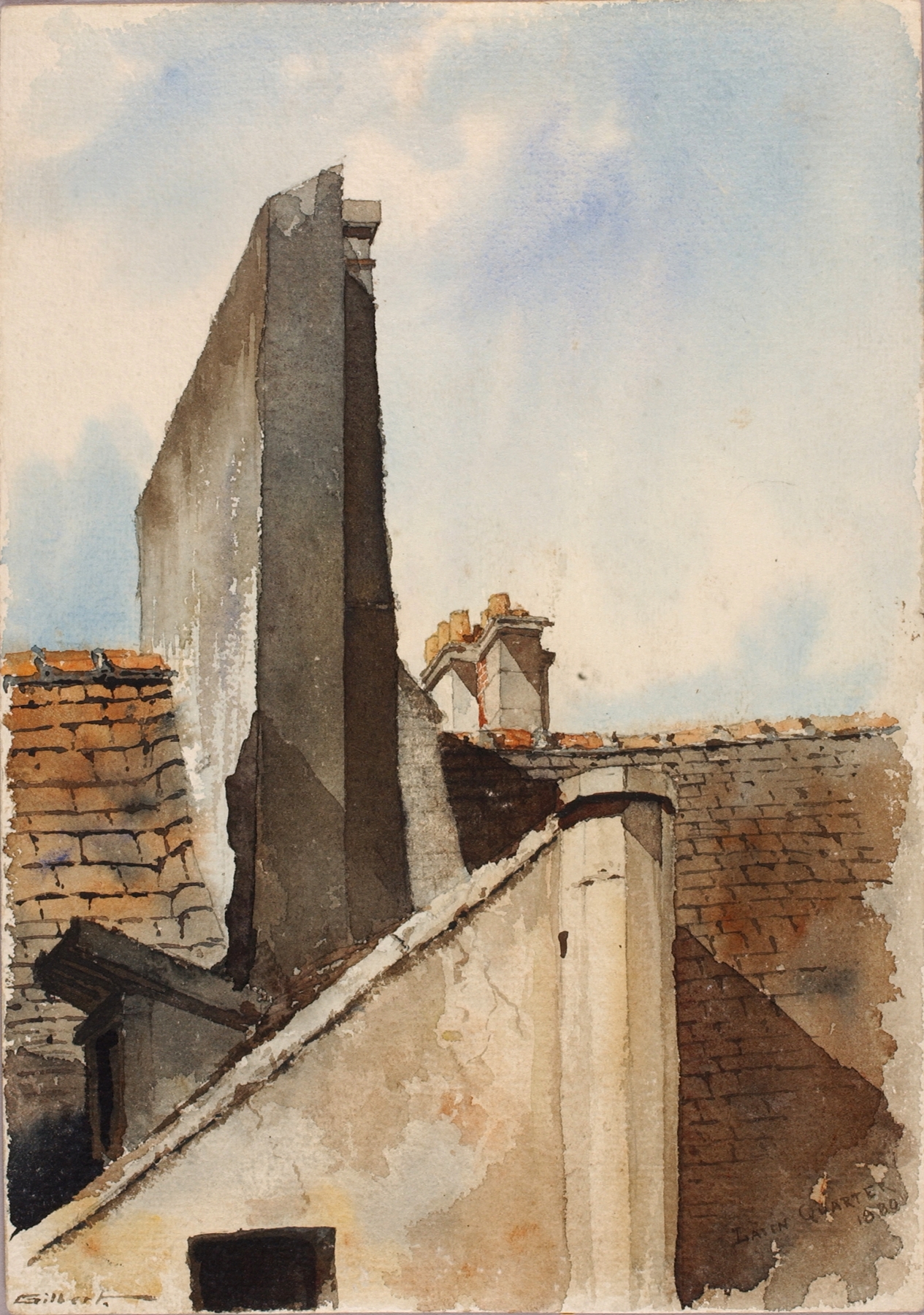 Genre scene depicting daily life in the Latin Quarter, Paris by Cass Gilbert, unknown medium