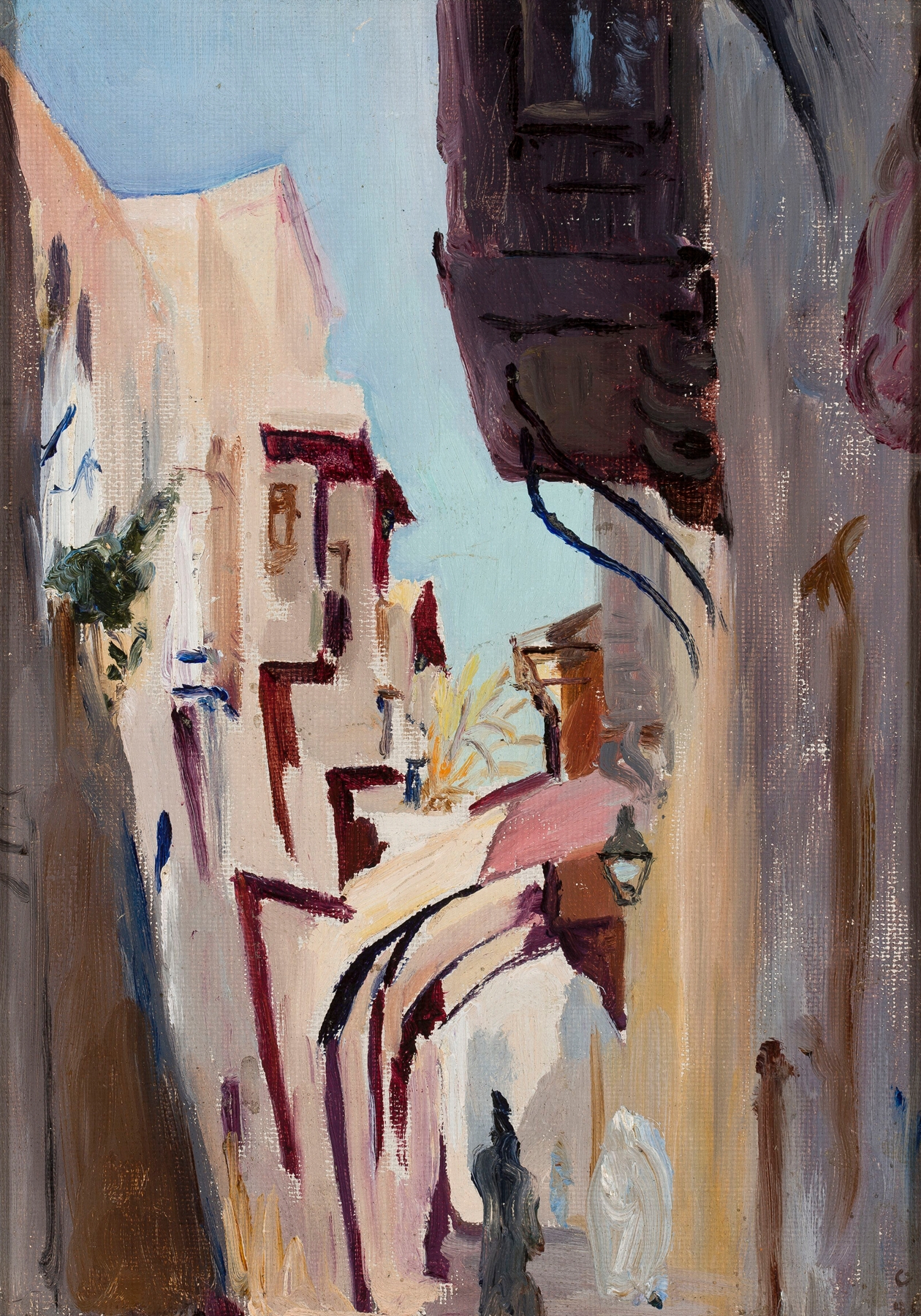 Via Dolorosa in Jerusalem. From the journey to Palestine, by Jan Ciągliński, public domain