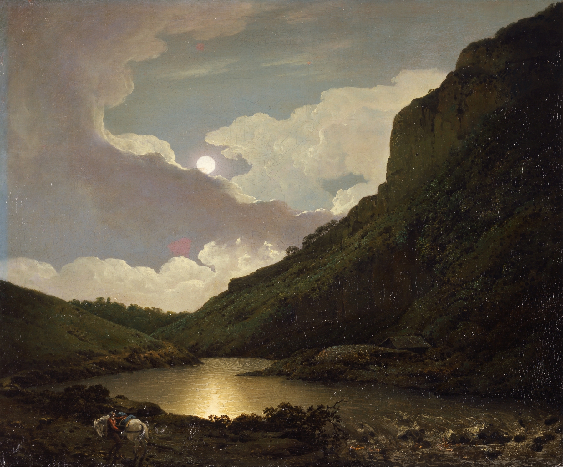 Matlock Tor by Moonlight, by Joseph Wright of Derby, public domain