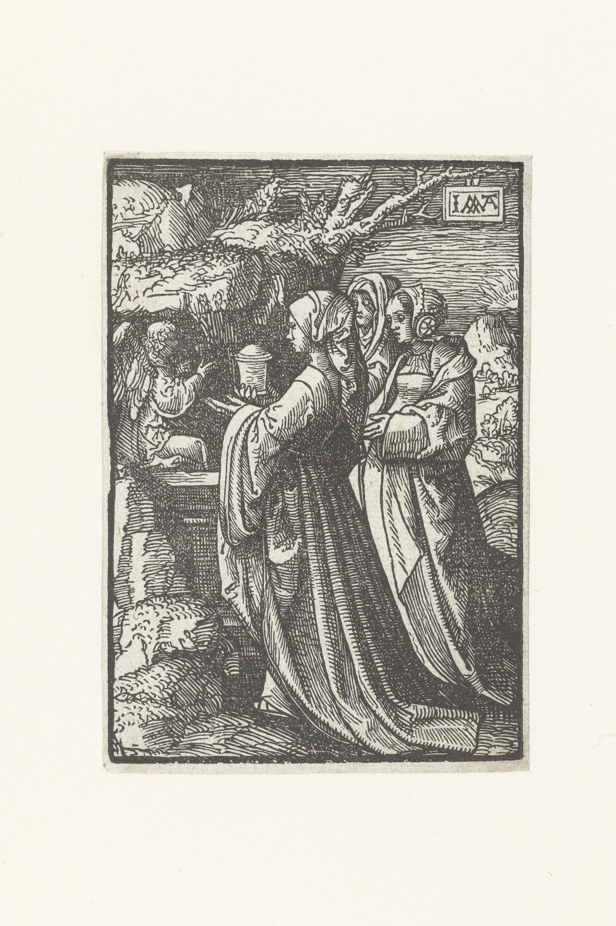 De drie Maria's bij het lege graf, by Jacob Cornelisz van Oostsanen, public domain