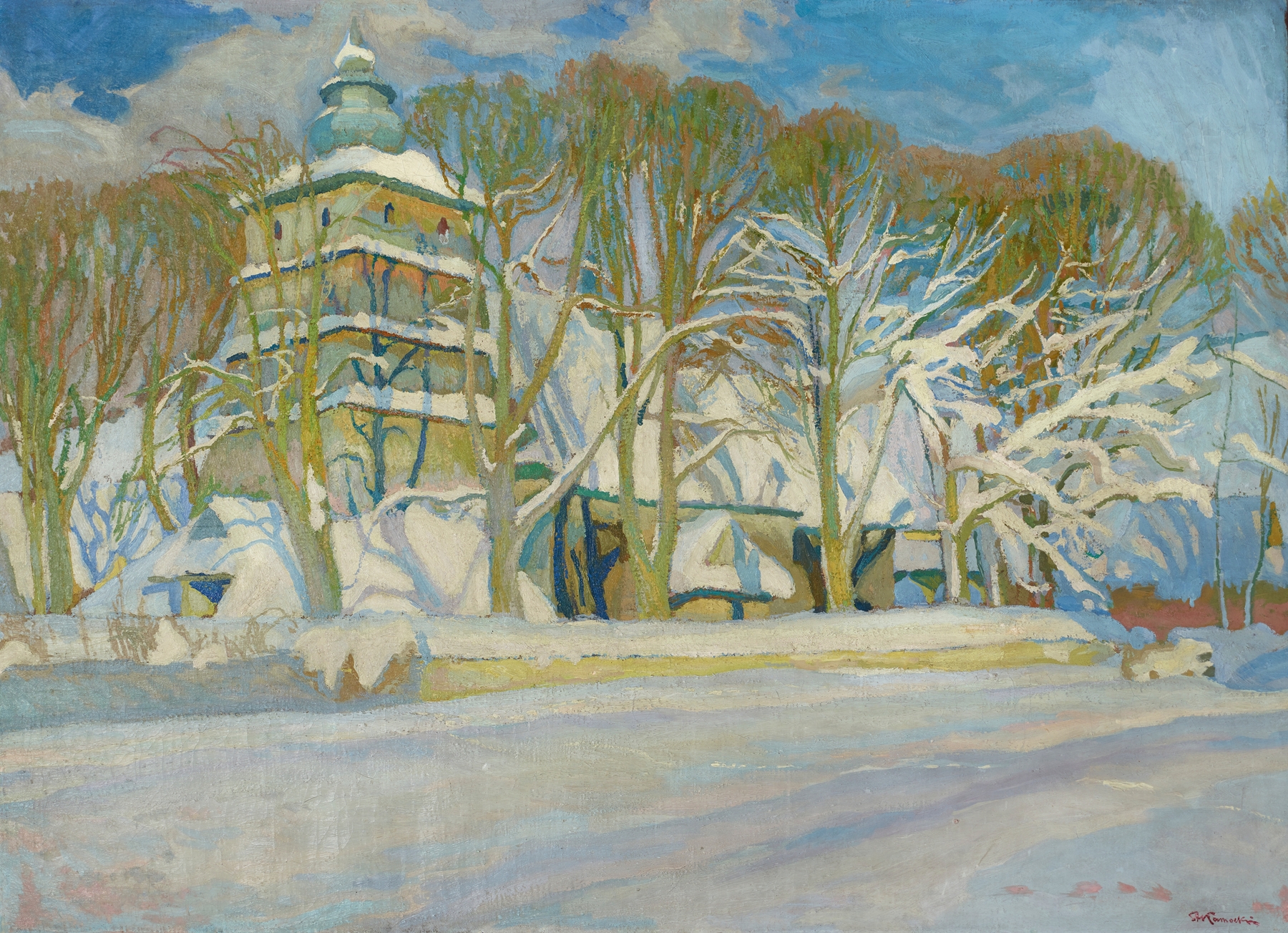 Church in Poronin, by Stanisław Kamocki, public domain