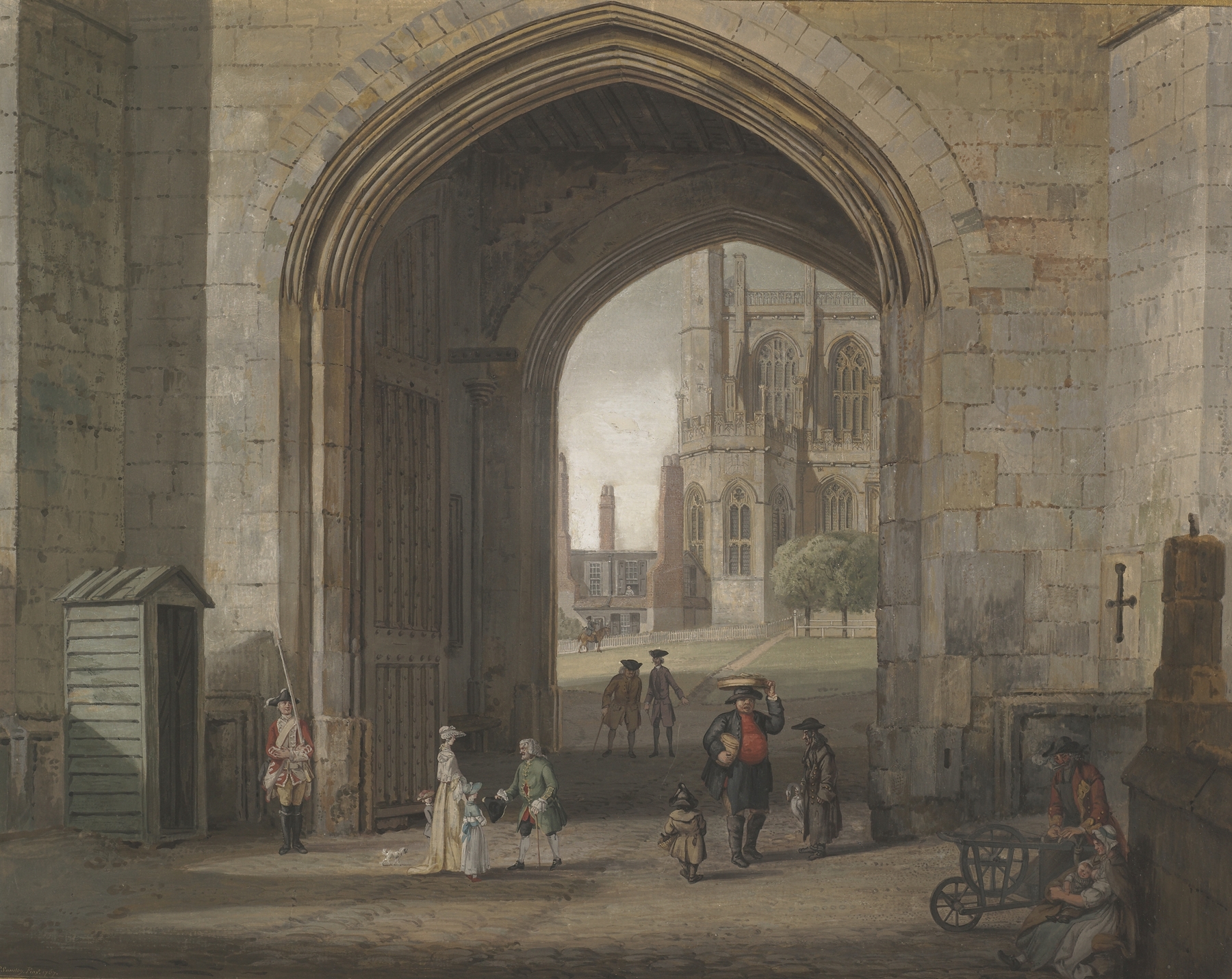 The Tower Gate at Windsor Castle, by Paul Sandby, public domain