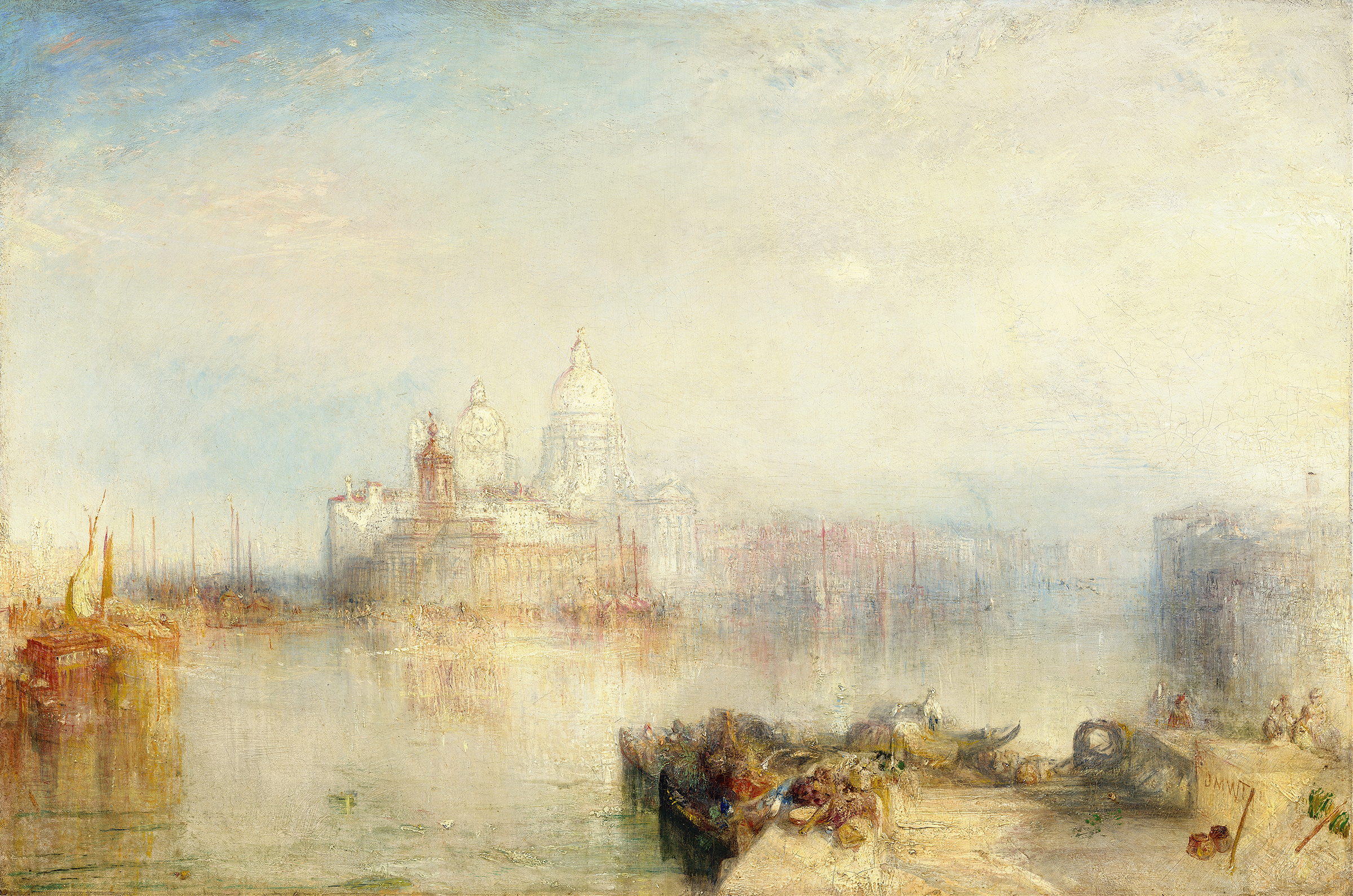 The Dogana and Santa Maria della Salute, Venice, by Joseph Mallord William Turner, public domain