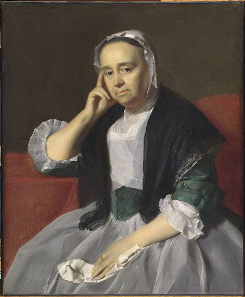 Margaret Gibbs Appleton (Mrs. Nathaniel Appleton)  (1699-1771), by John Singleton Copley, public domain